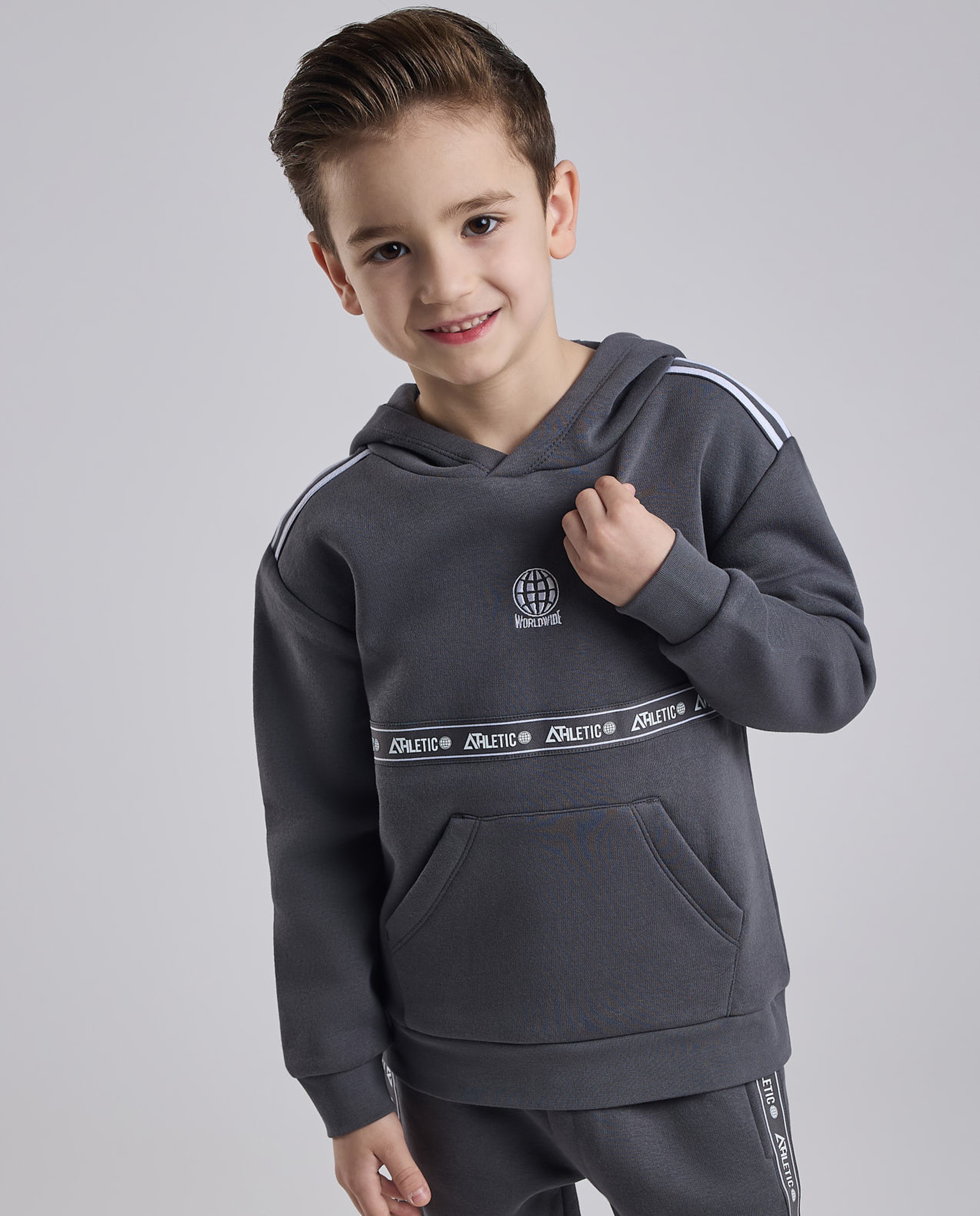 Embroidered Hooded Clothing Set