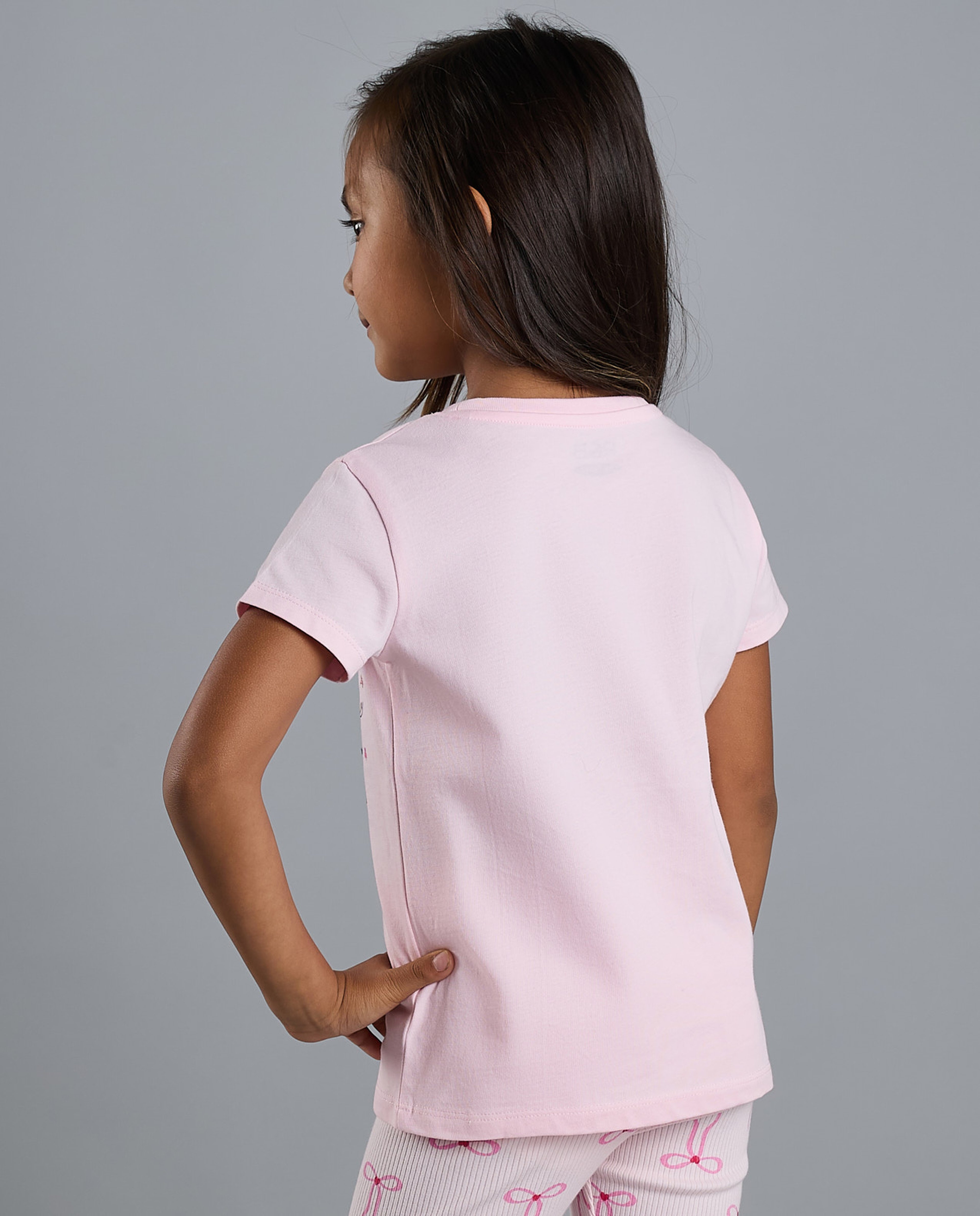 Printed T-Shirt with Crew Neck and Short Sleeves