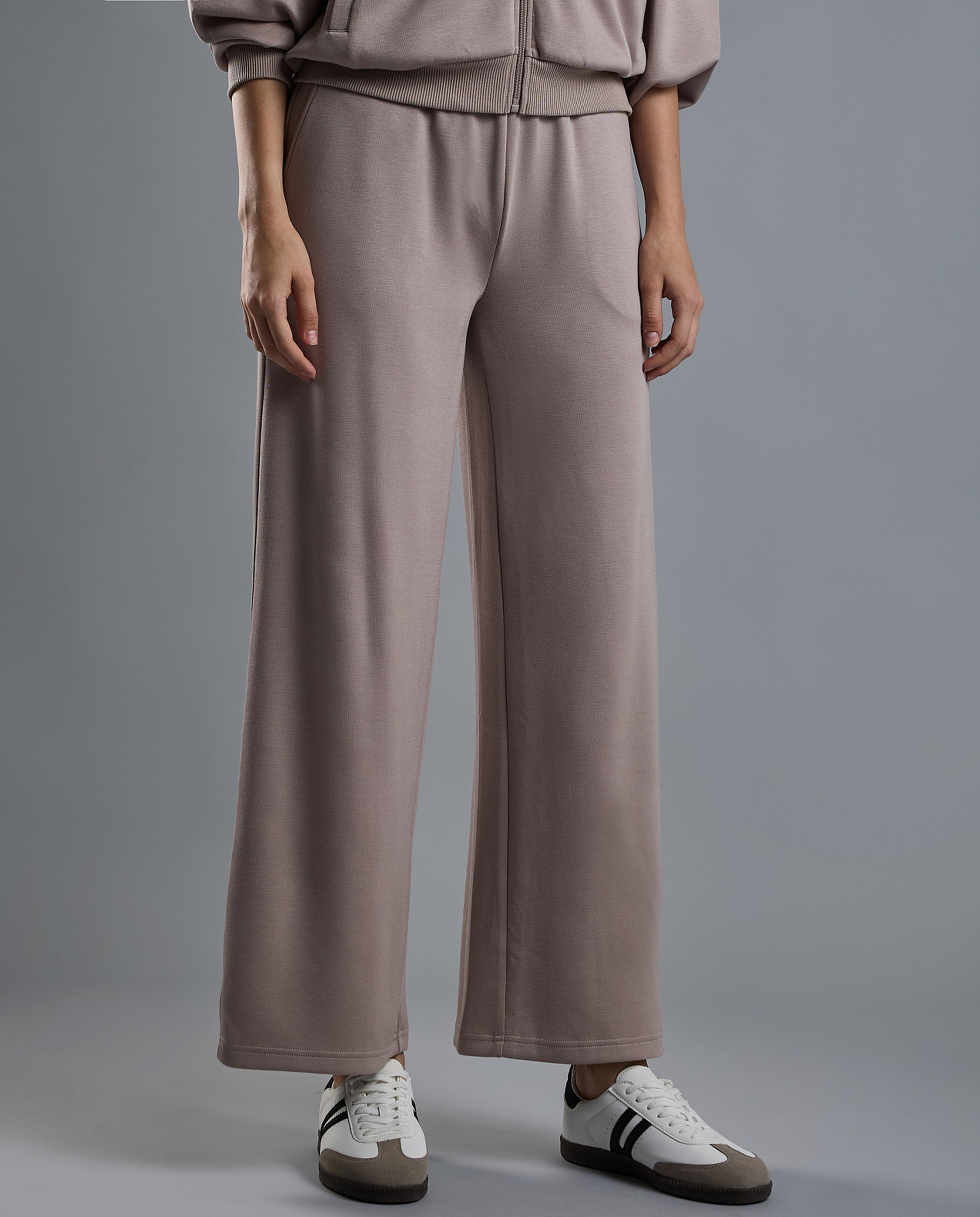 Solid Sweatpants with Elastic Waist