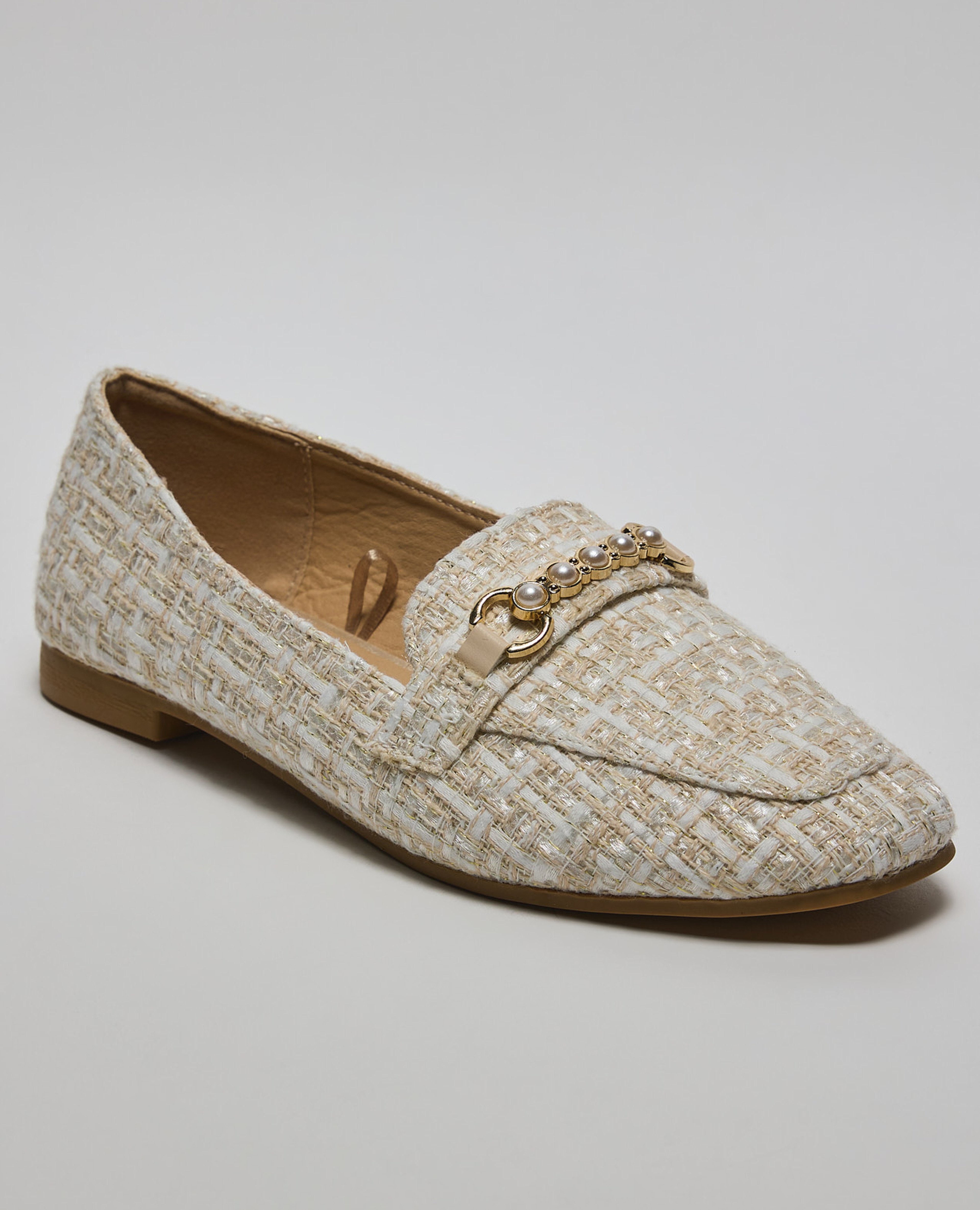 Textured Slip On Loafers