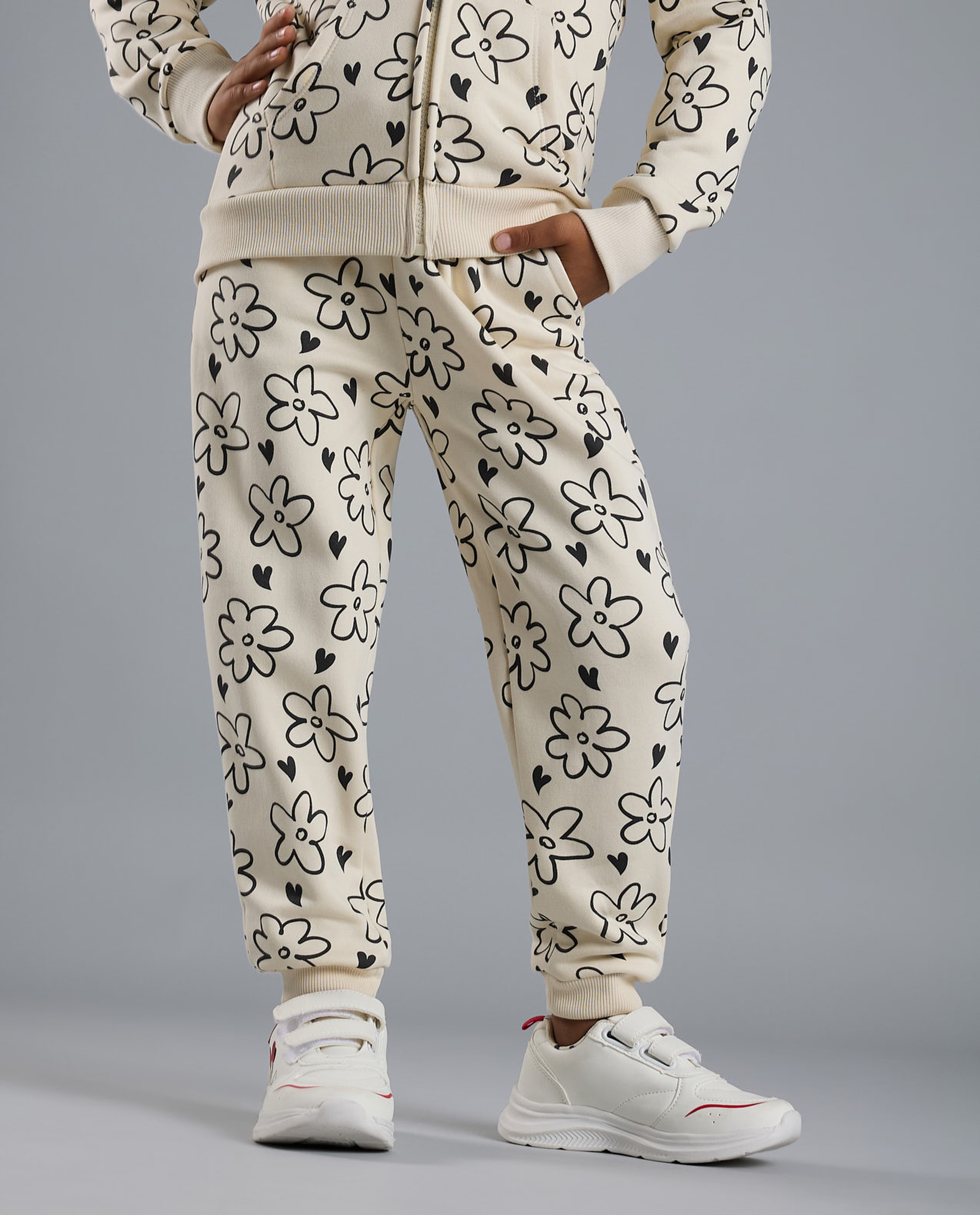 Printed Hooded Clothing Set