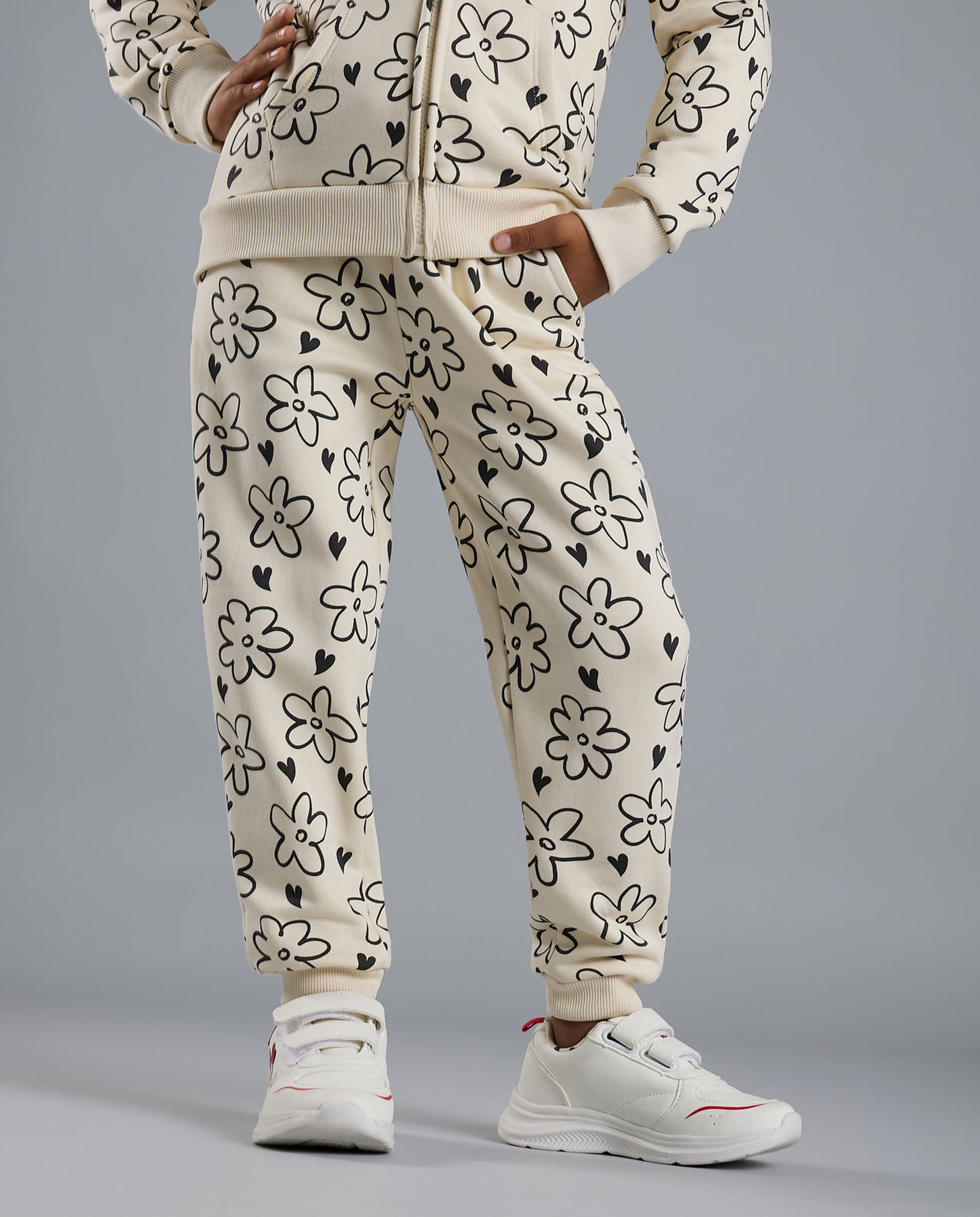 Printed Hooded Clothing Set