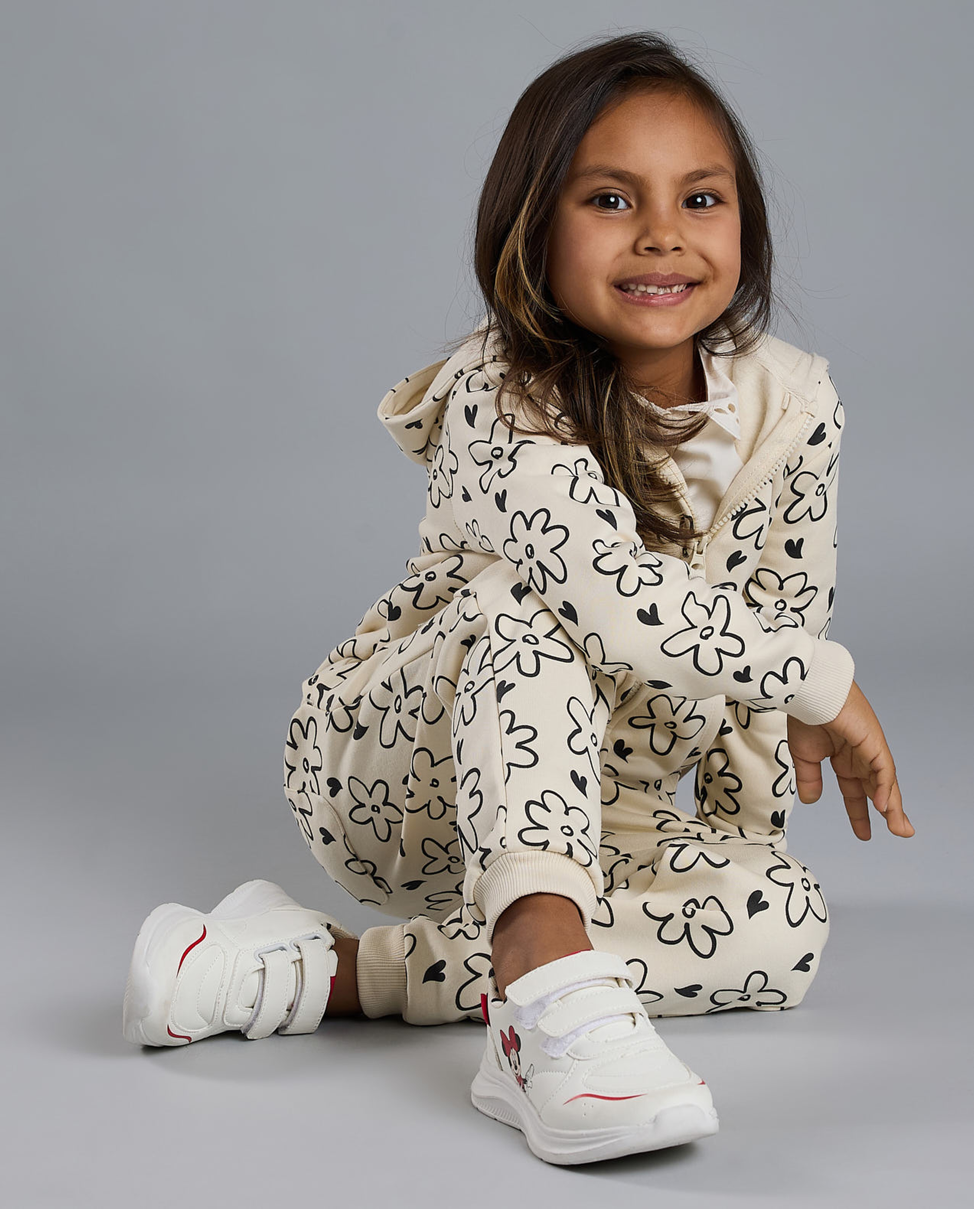 Printed Hooded Clothing Set