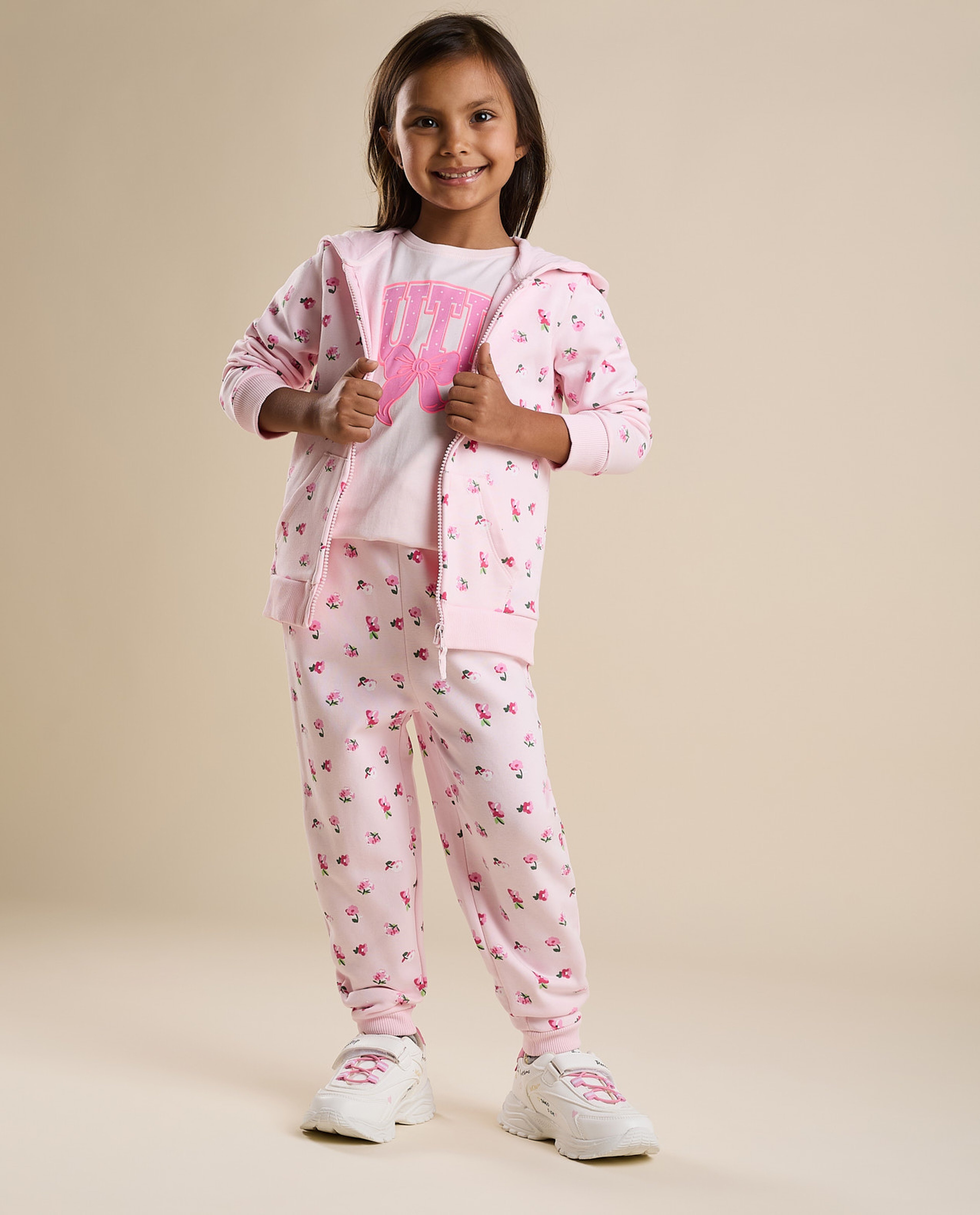 Printed Hooded Clothing Set