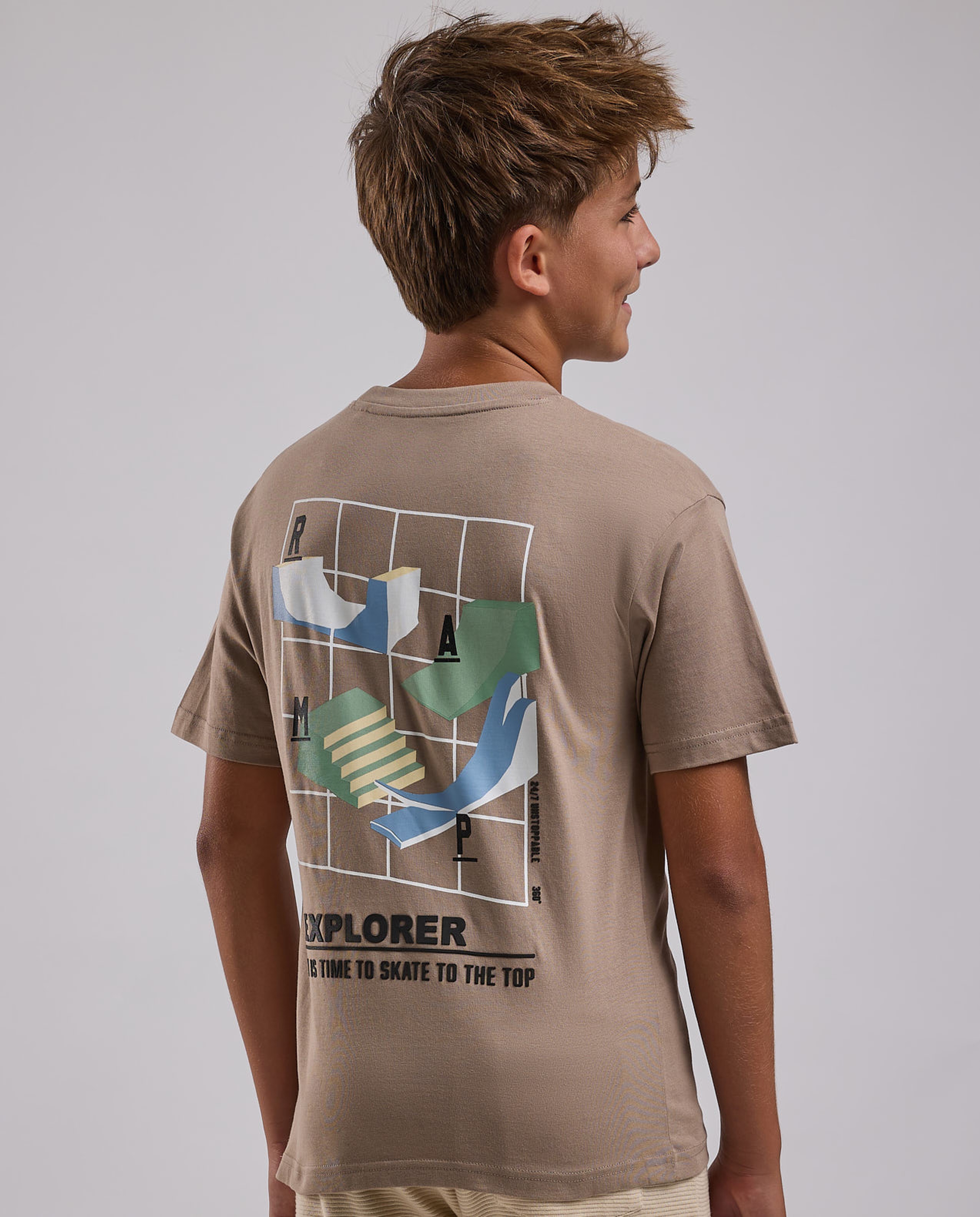 Printed T-Shirt with Crew Neck and Short Sleeves