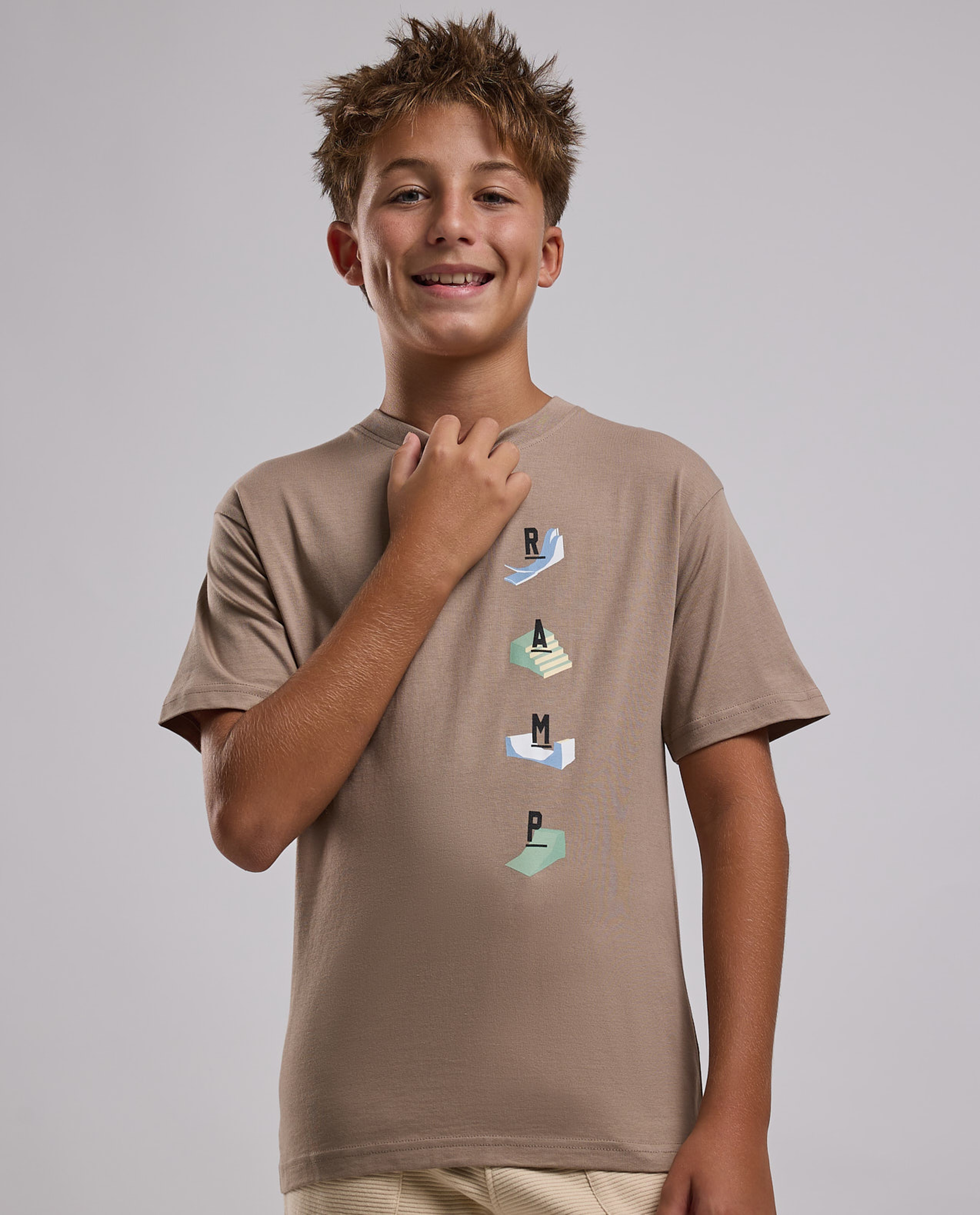 Printed T-Shirt with Crew Neck and Short Sleeves