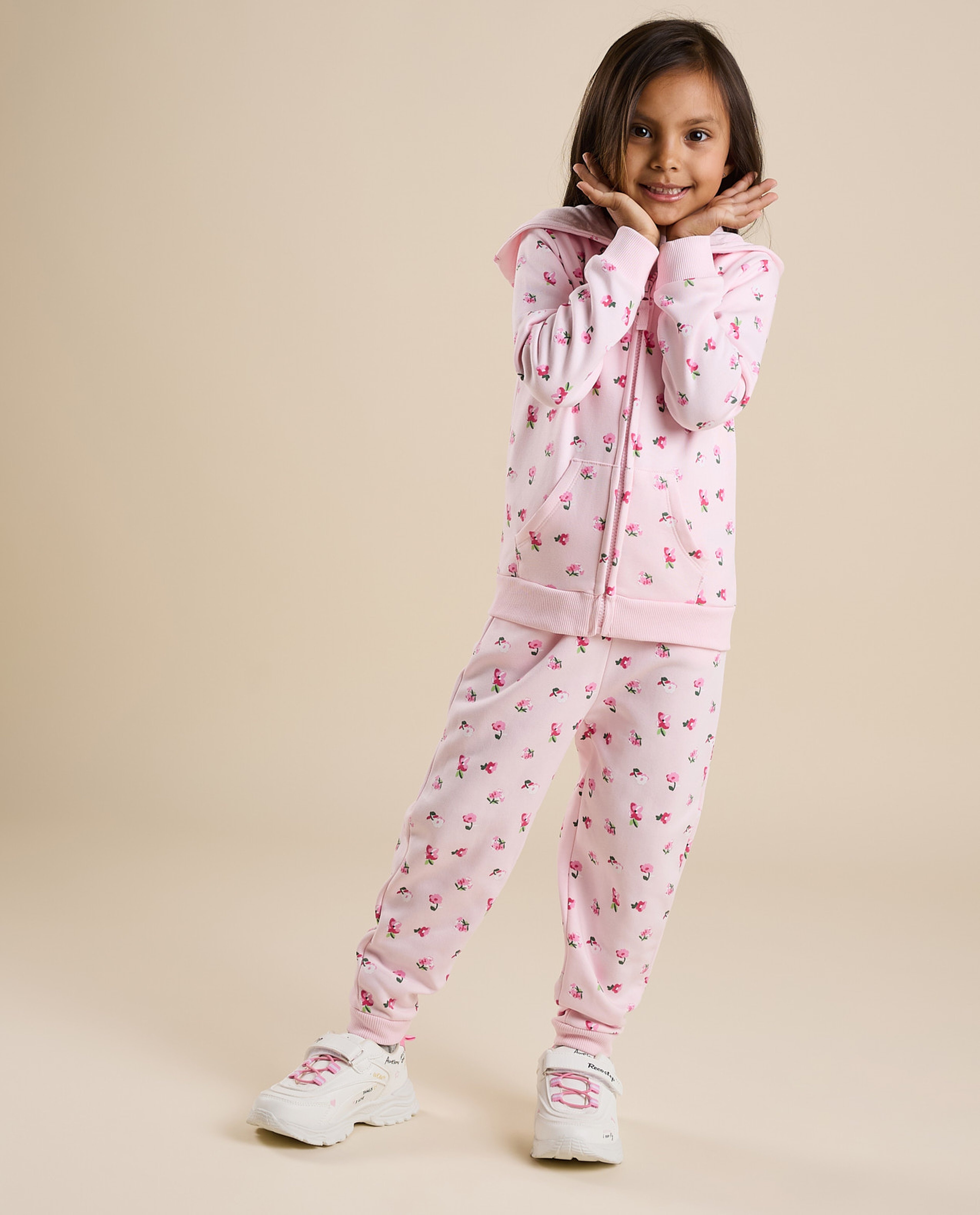 Printed Hooded Clothing Set