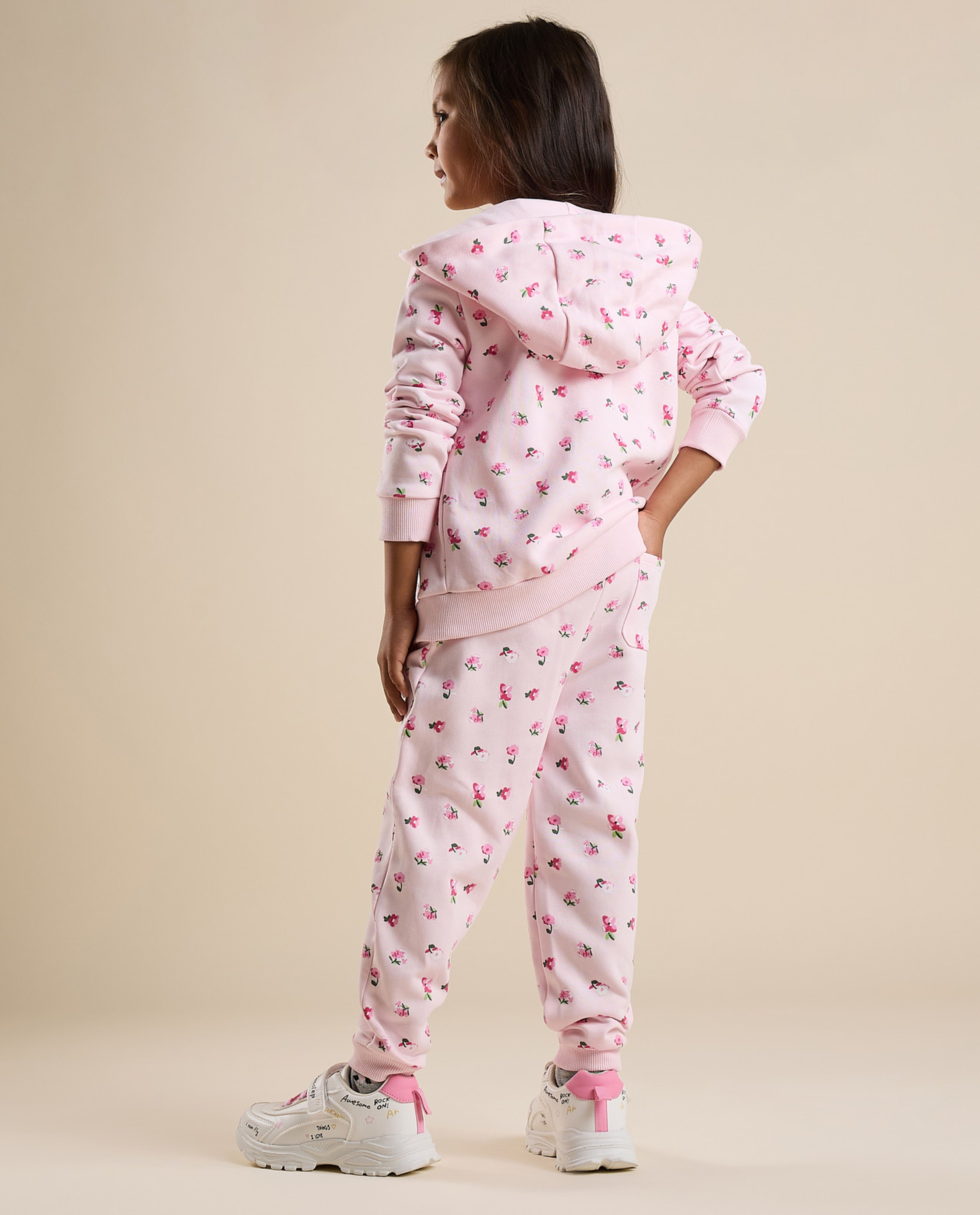 Printed Hooded Clothing Set