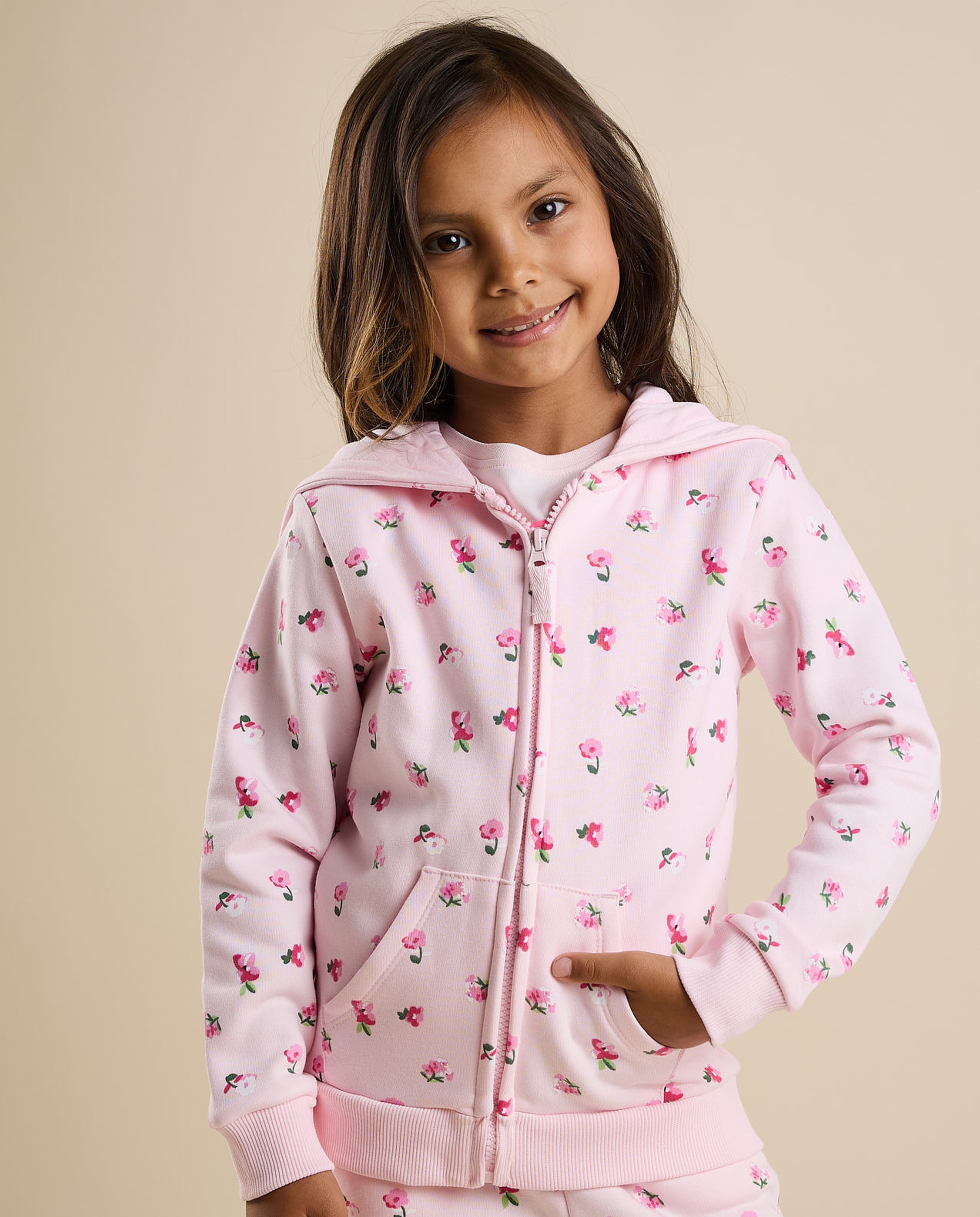 Printed Hooded Clothing Set