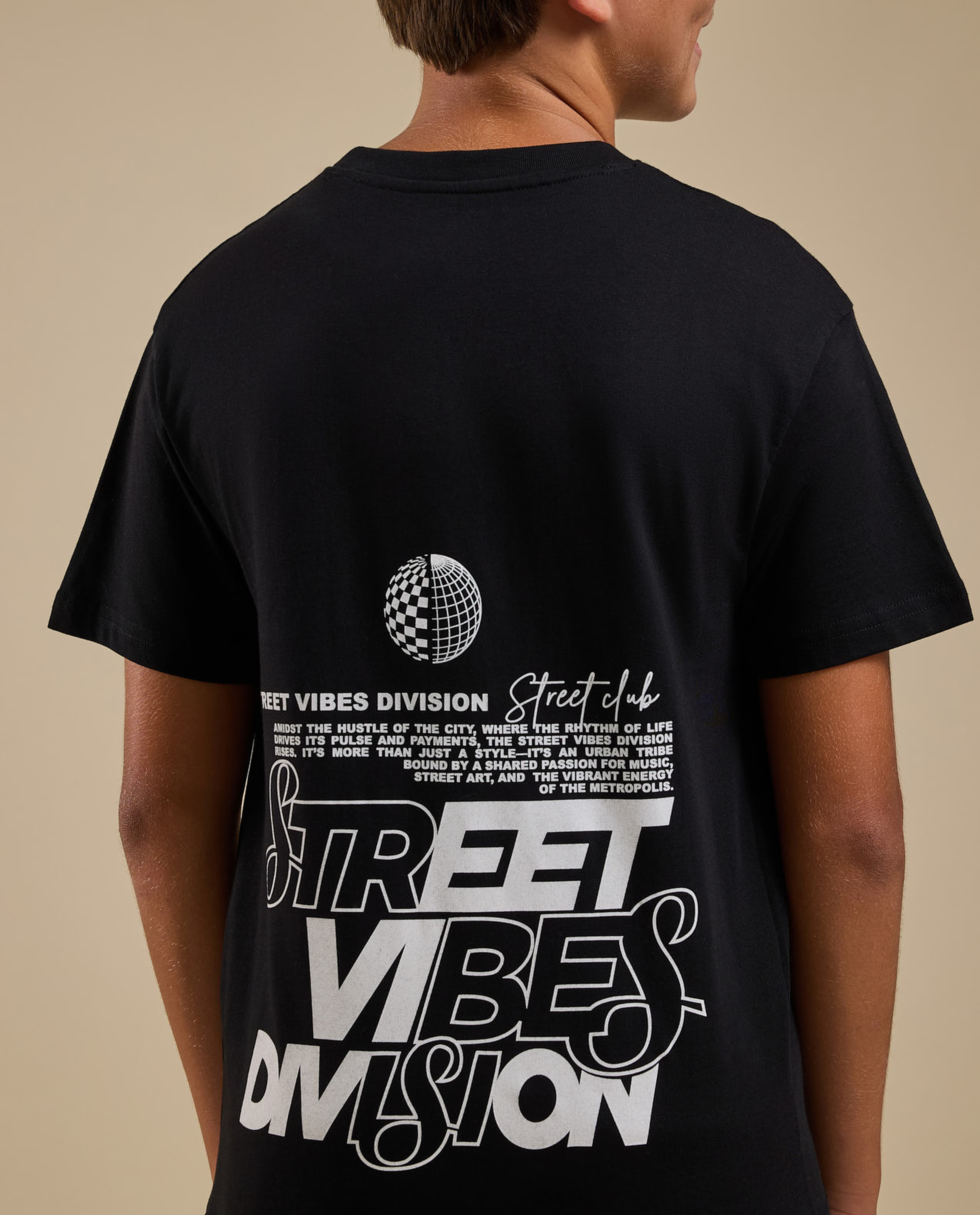 Printed T-Shirt with Crew Neck and Short Sleeves