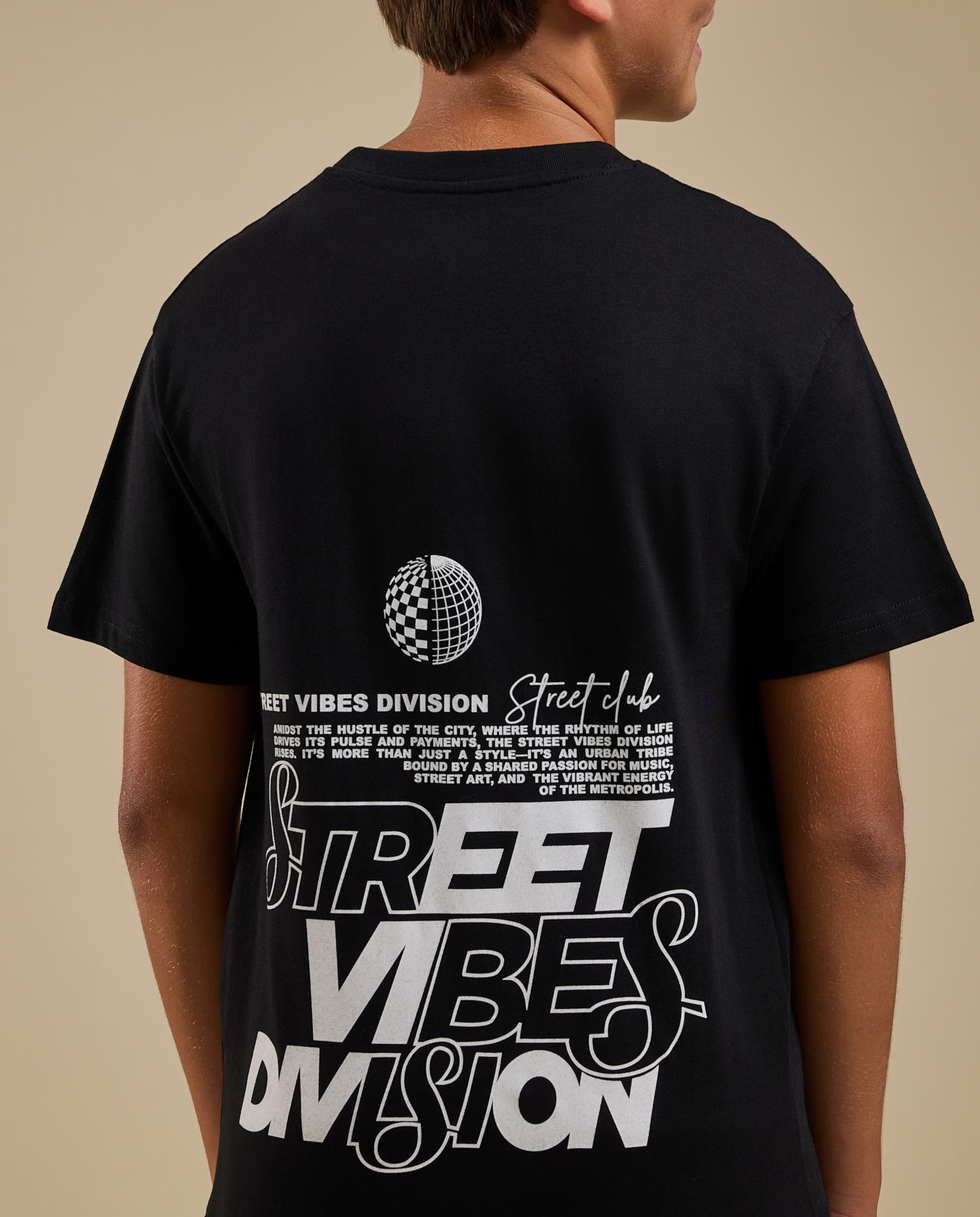 Printed T-Shirt with Crew Neck and Short Sleeves