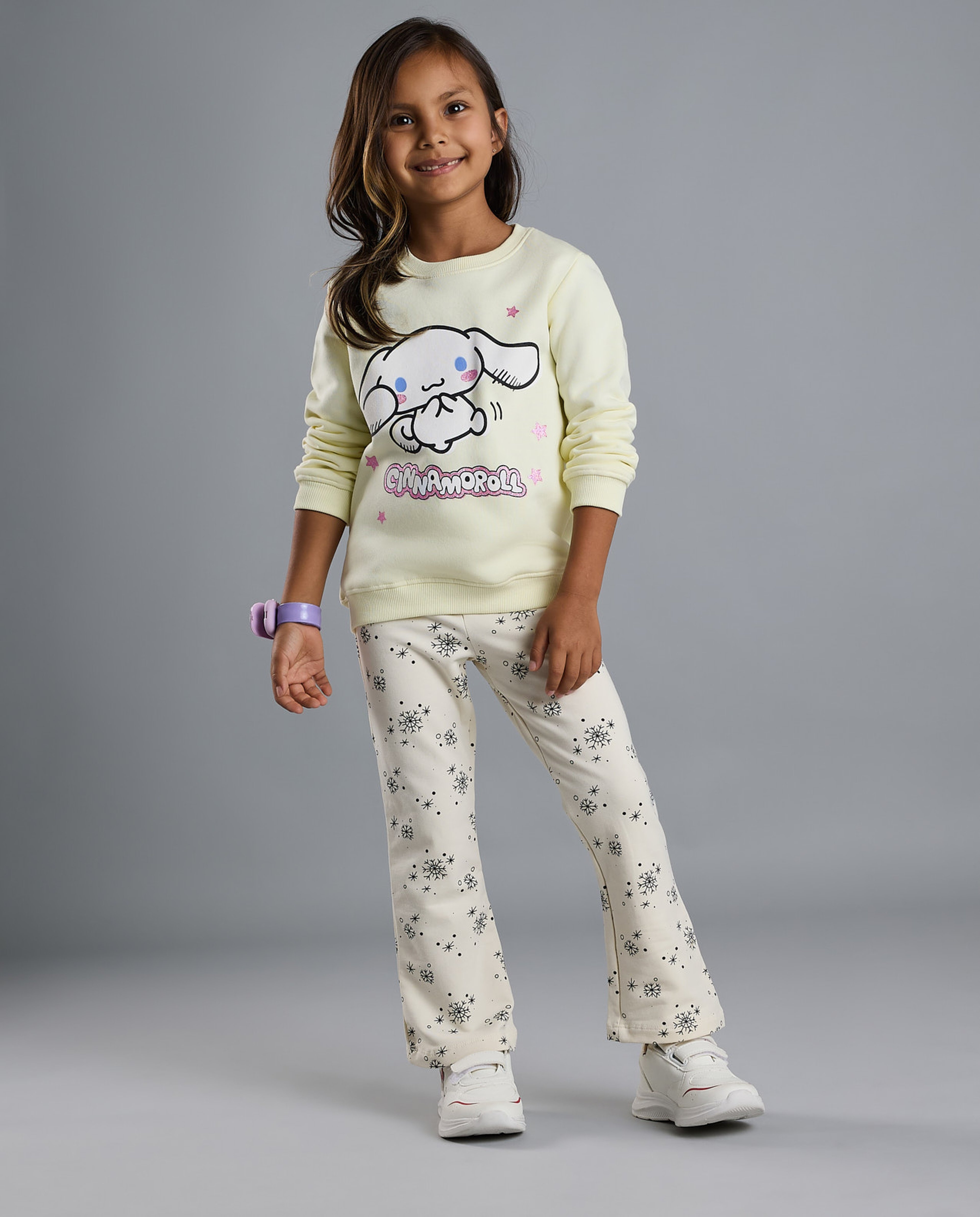 Printed Sweatshirt with Crew Neck and Long Sleeves