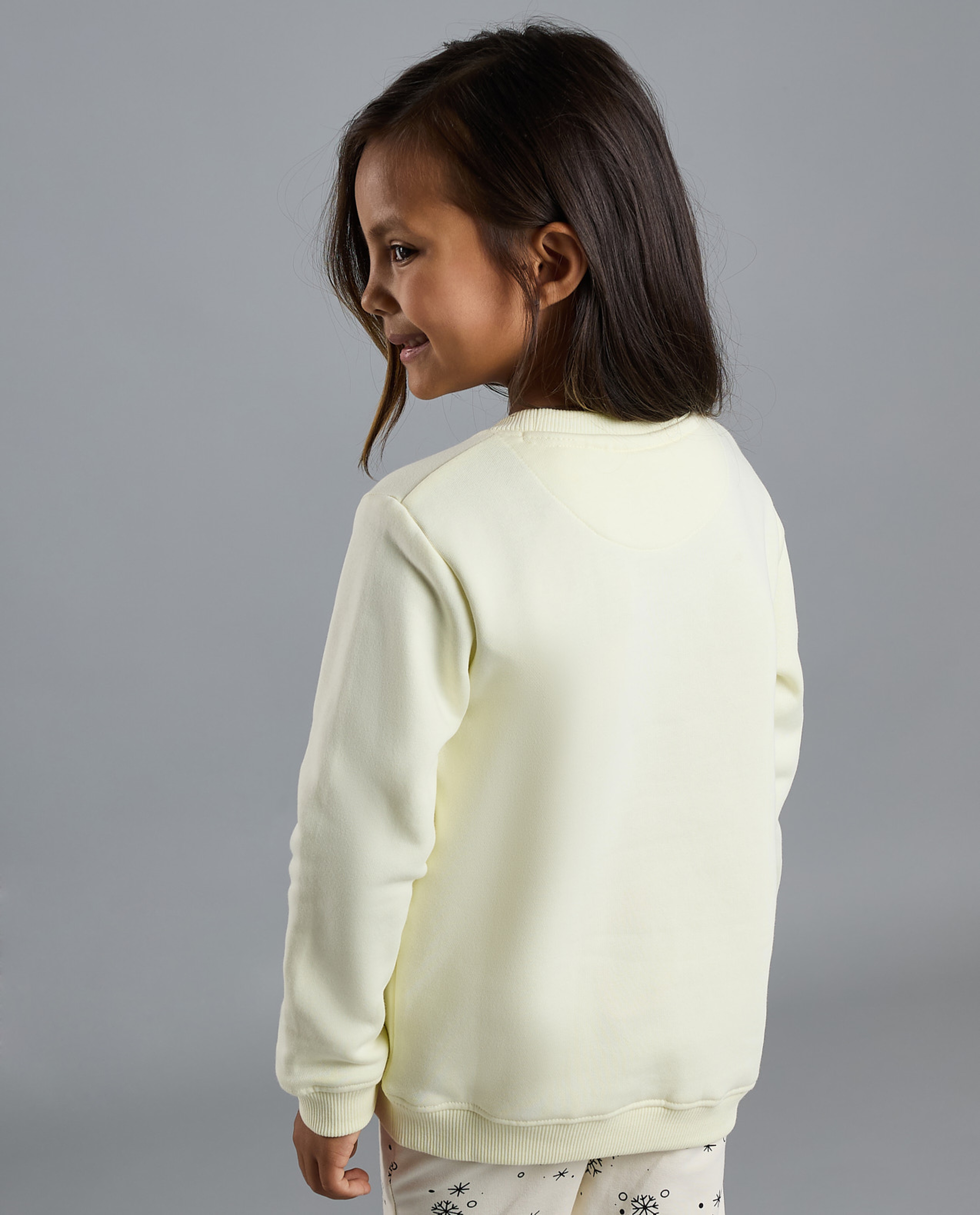 Printed Sweatshirt with Crew Neck and Long Sleeves