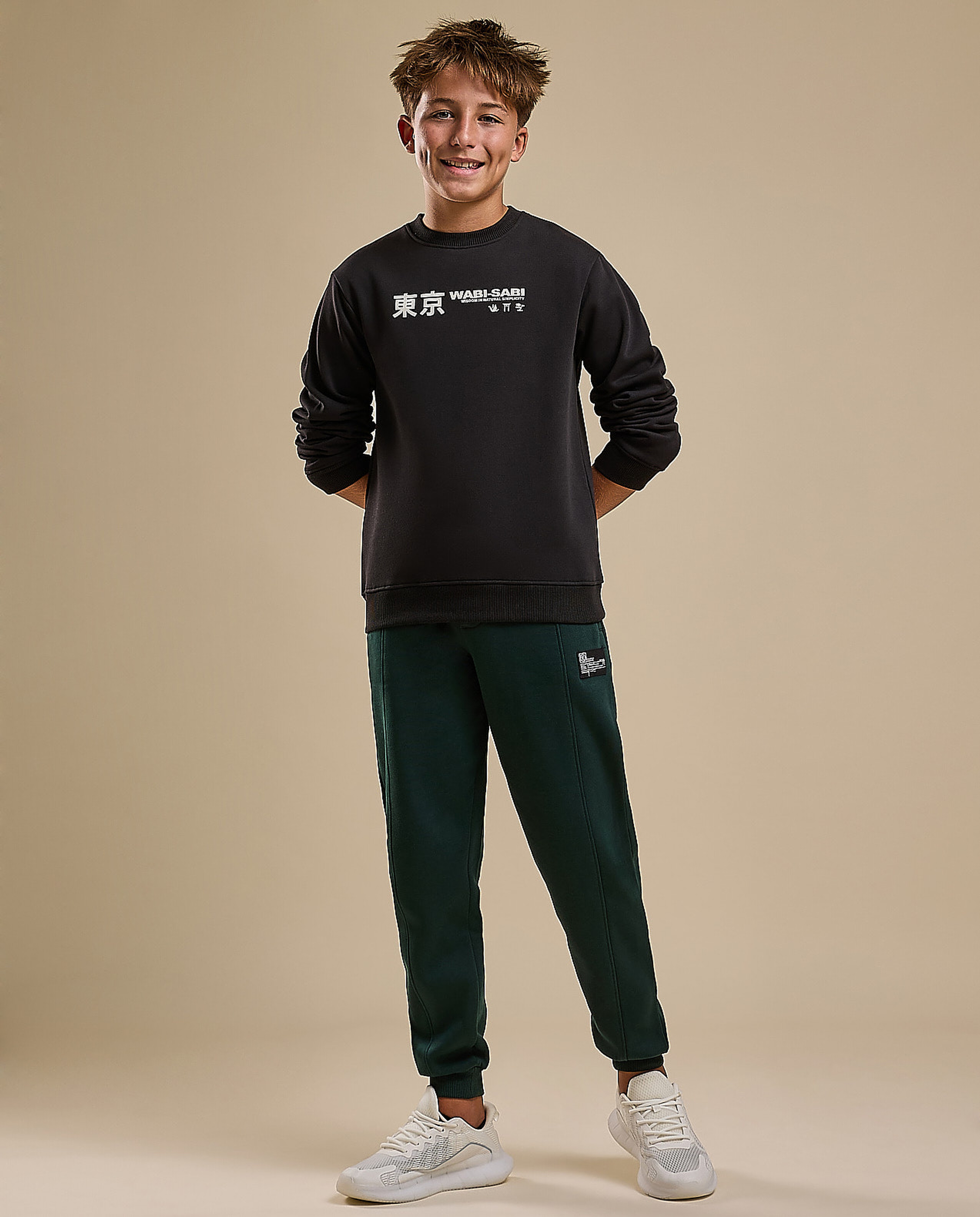 Printed Sweatshirt with Crew Neck and Long Sleeves