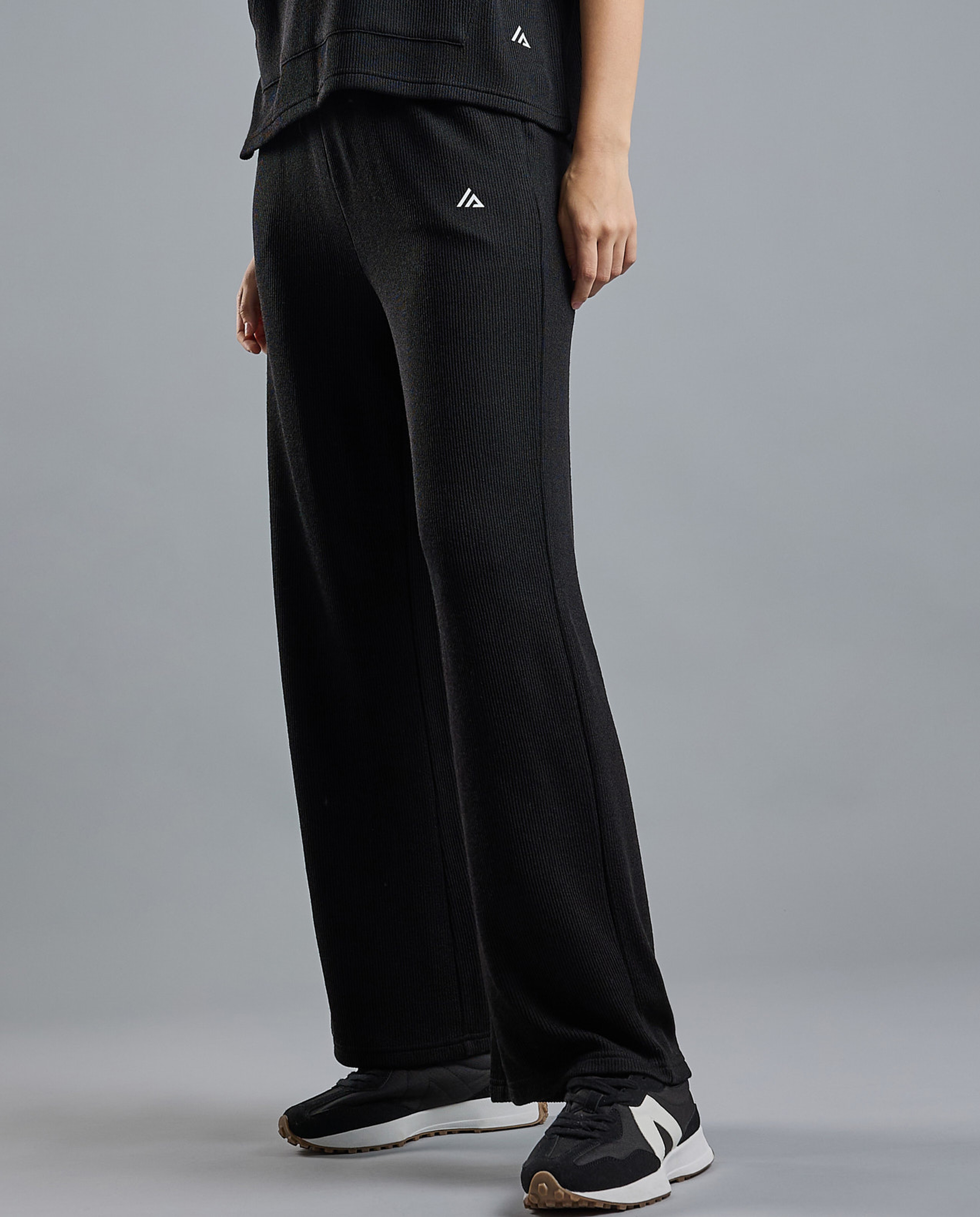 Textured Track Pants with Drawstring Waist