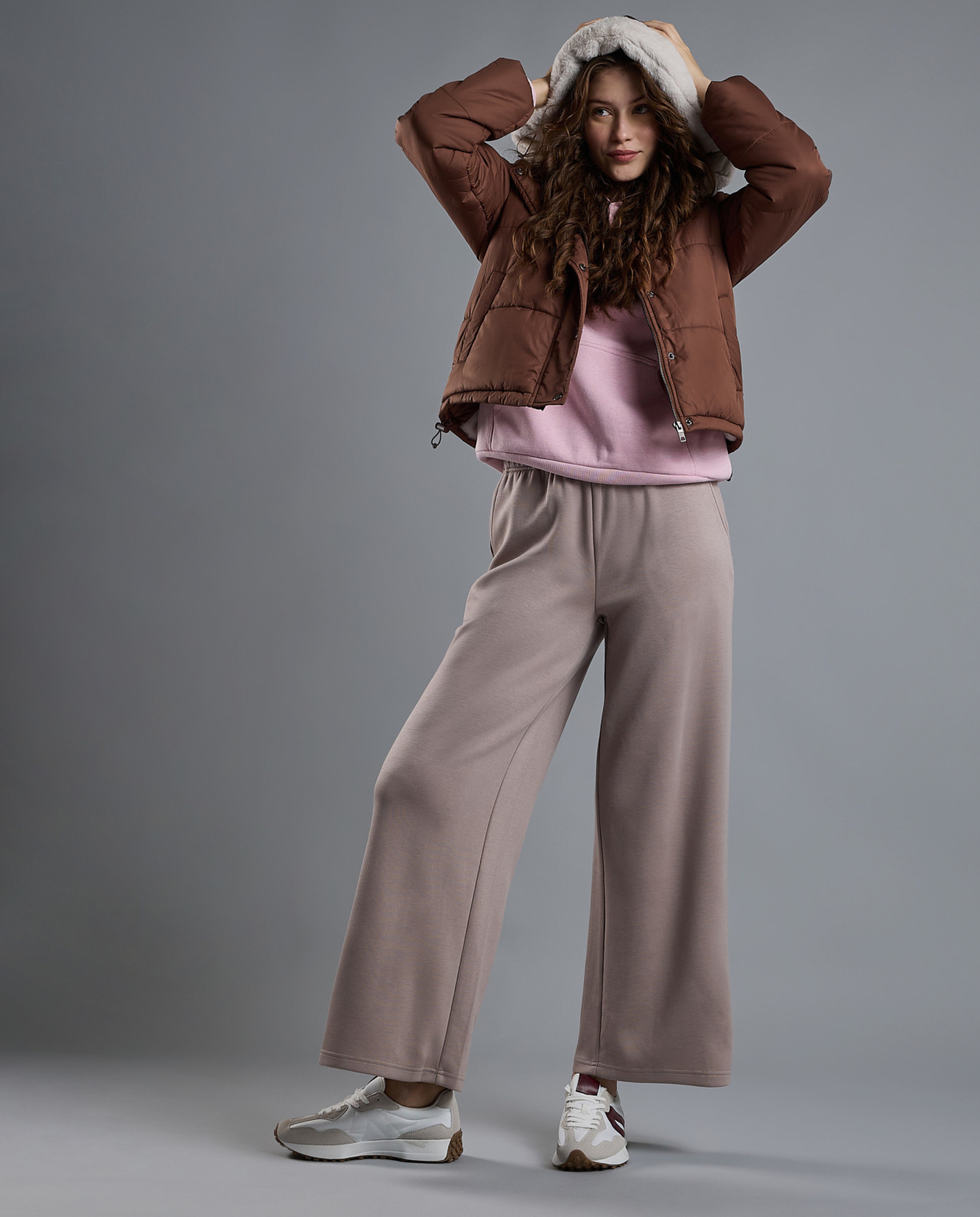 Quilted Hooded Puffer Jacket with Zipper Closure