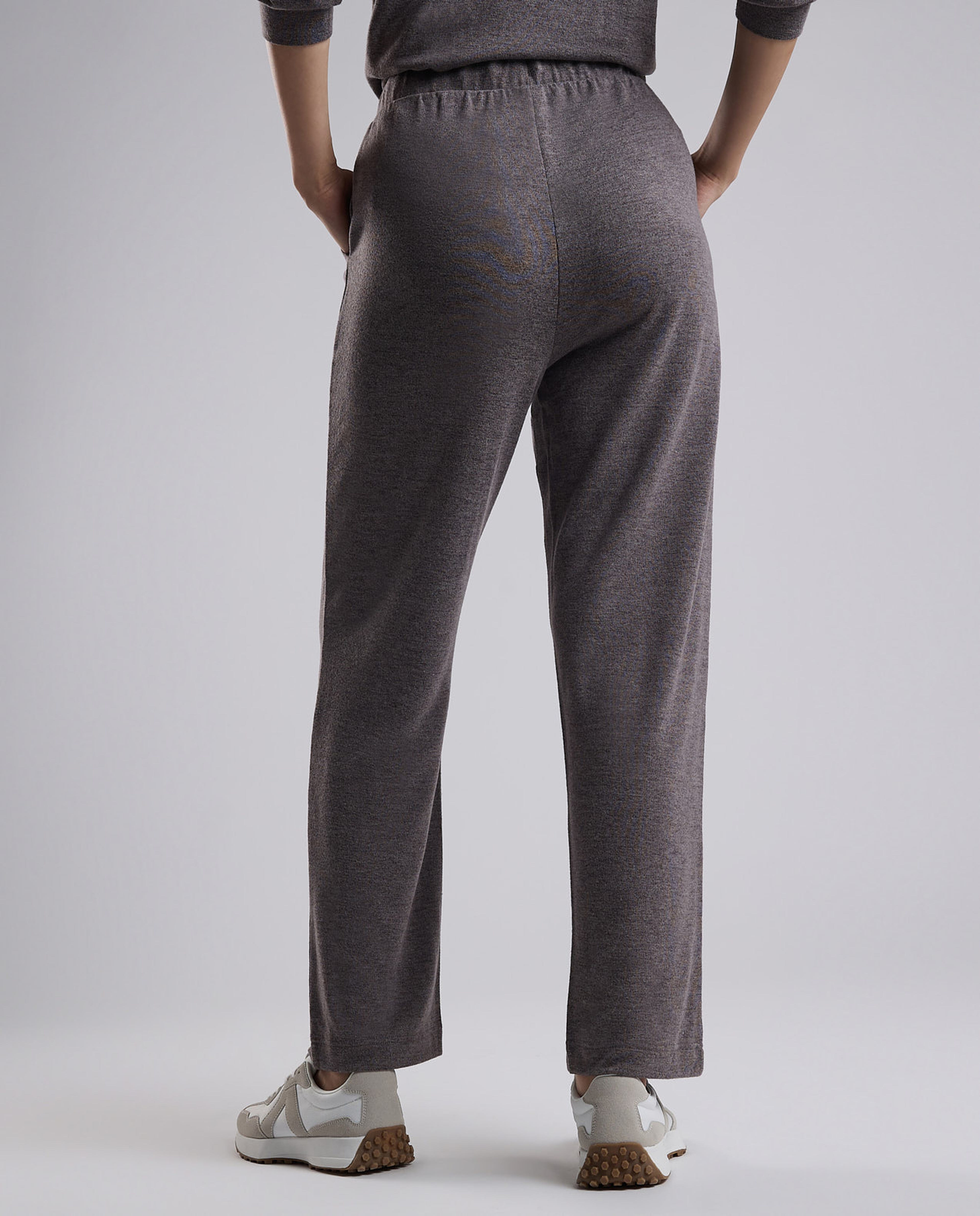 Ribbed Lounge Pants with Drawstring Waist