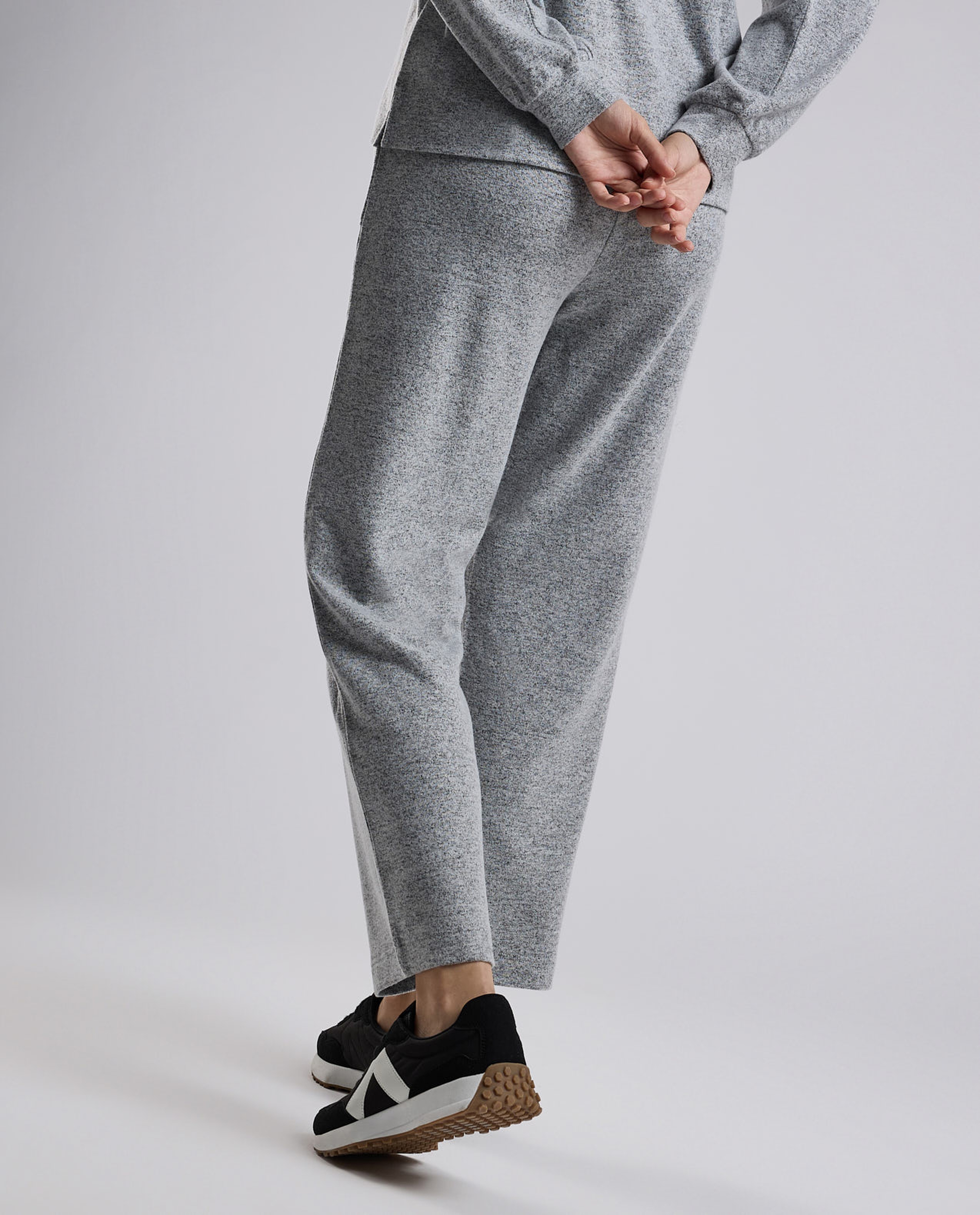 Ribbed Lounge Pants with Drawstring Waist