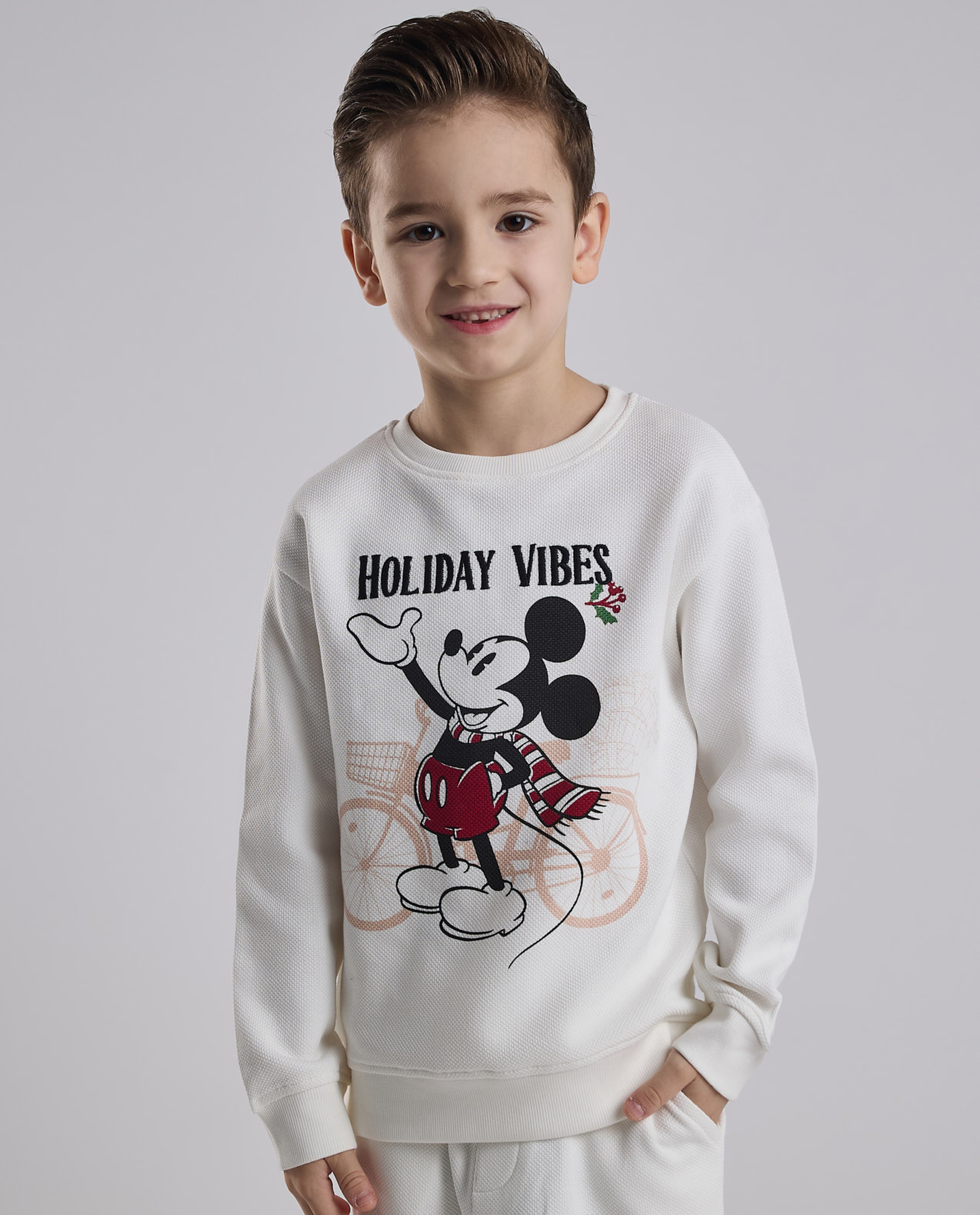 Mickey Mouse Print Clothing Set