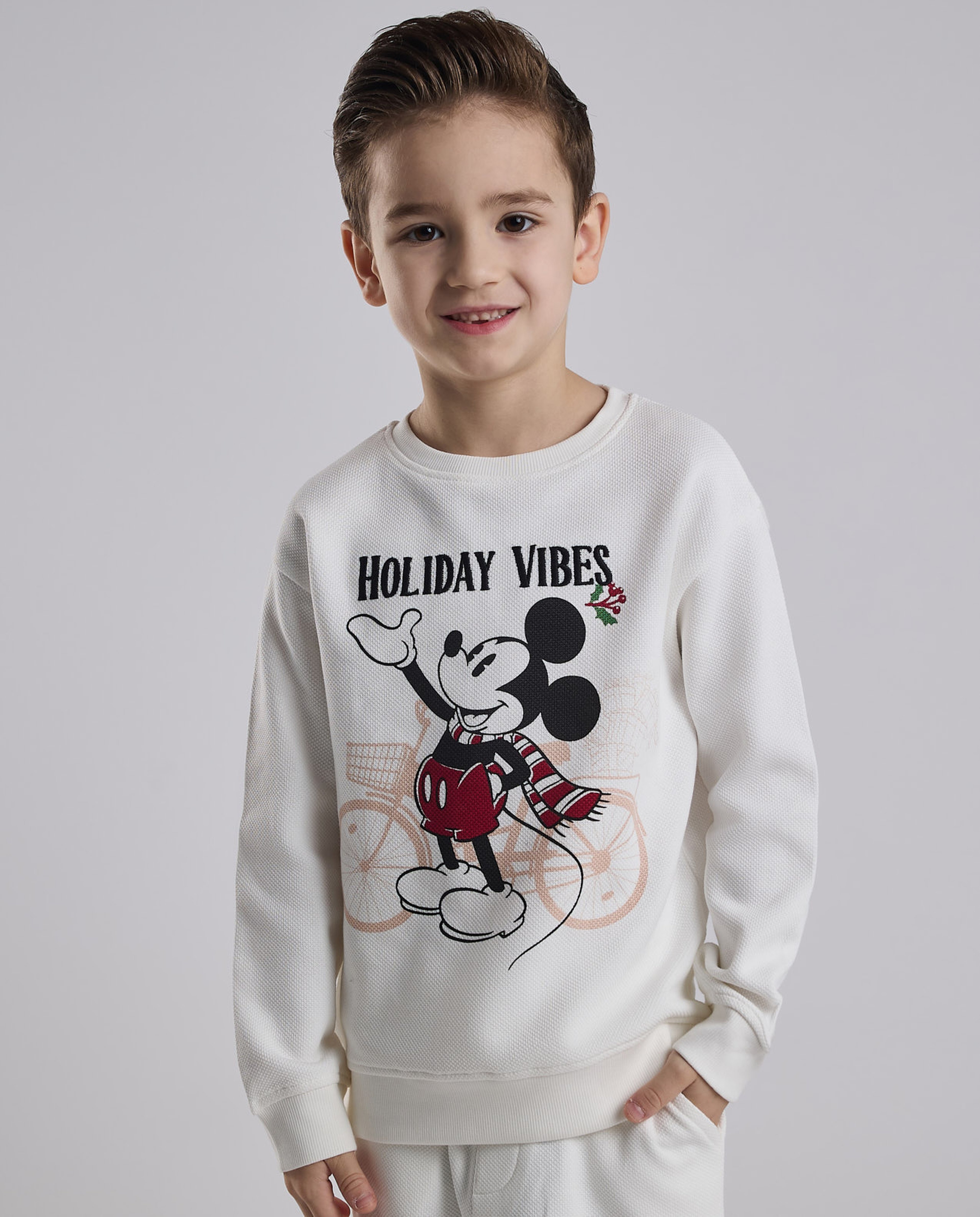 Mickey Mouse Print Clothing Set