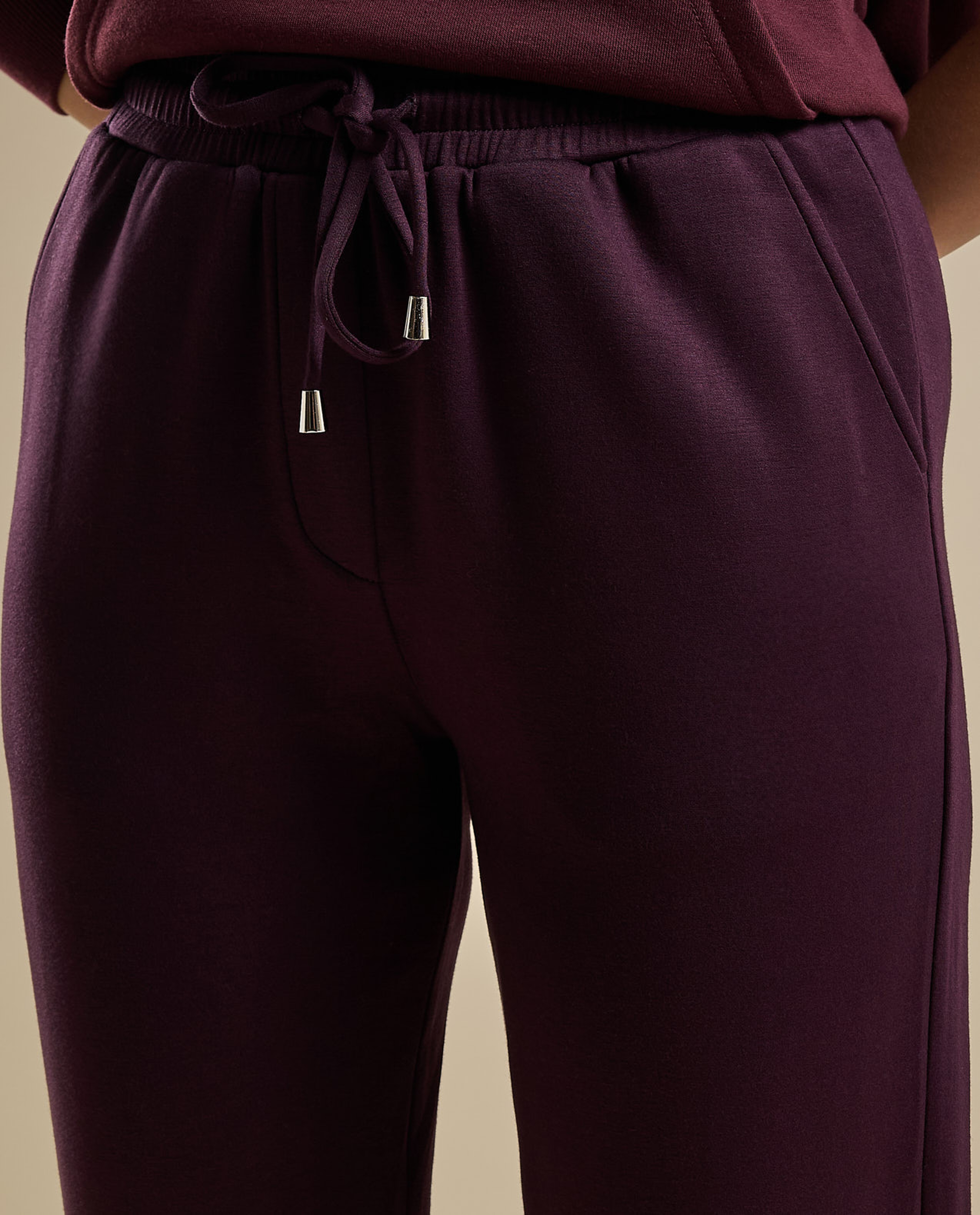 Solid Capris with Drawstring Waist