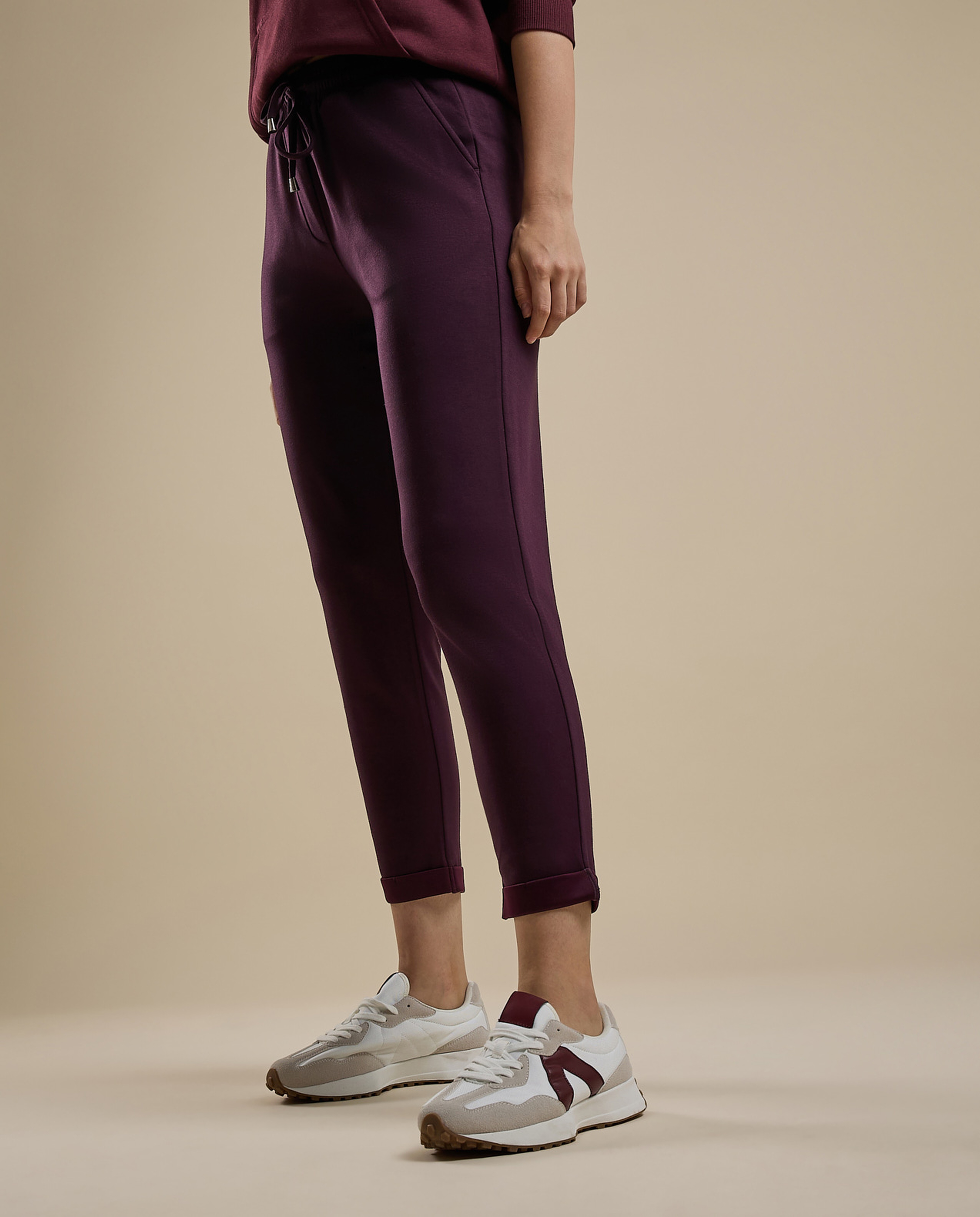 Solid Capris with Drawstring Waist