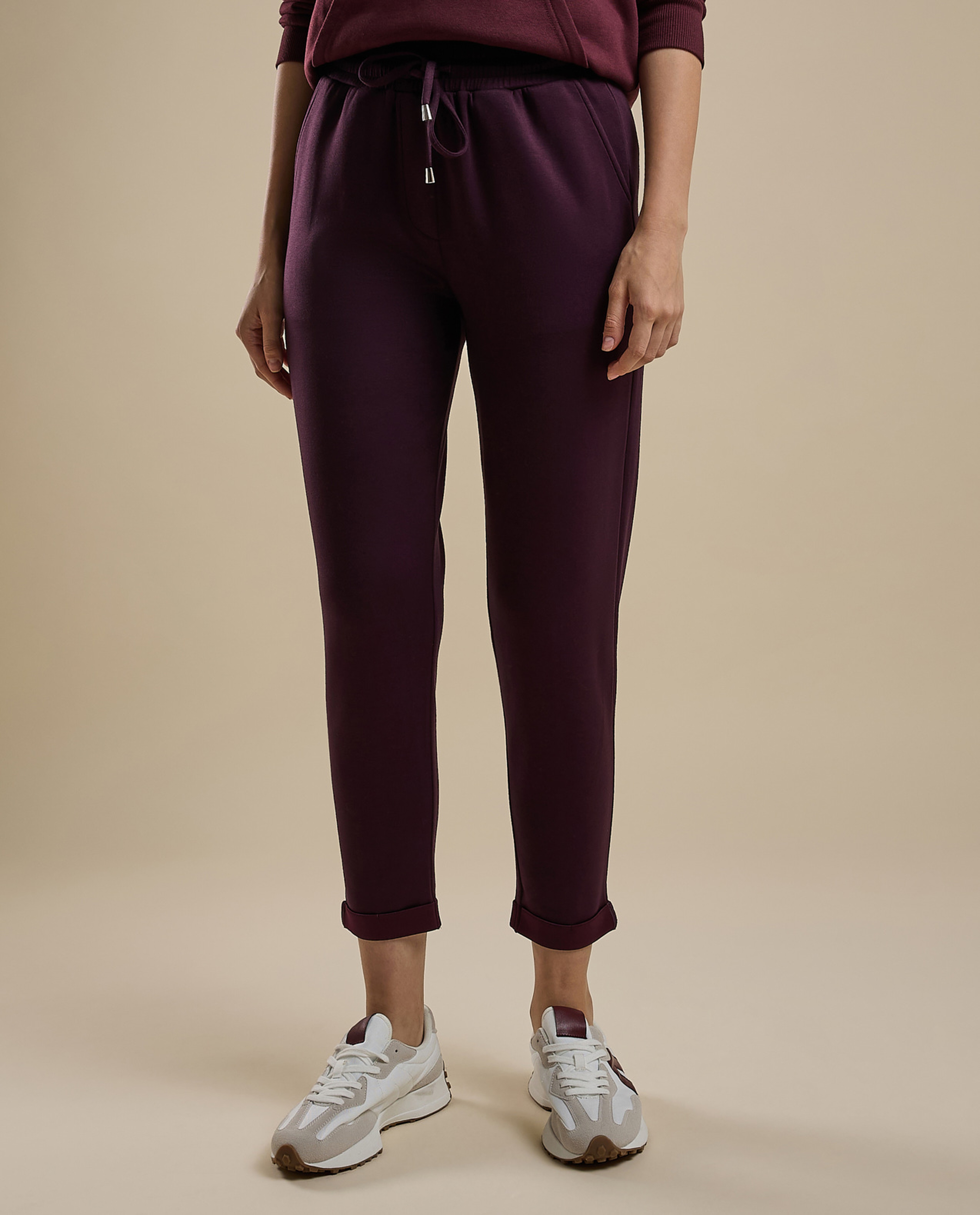 Solid Capris with Drawstring Waist