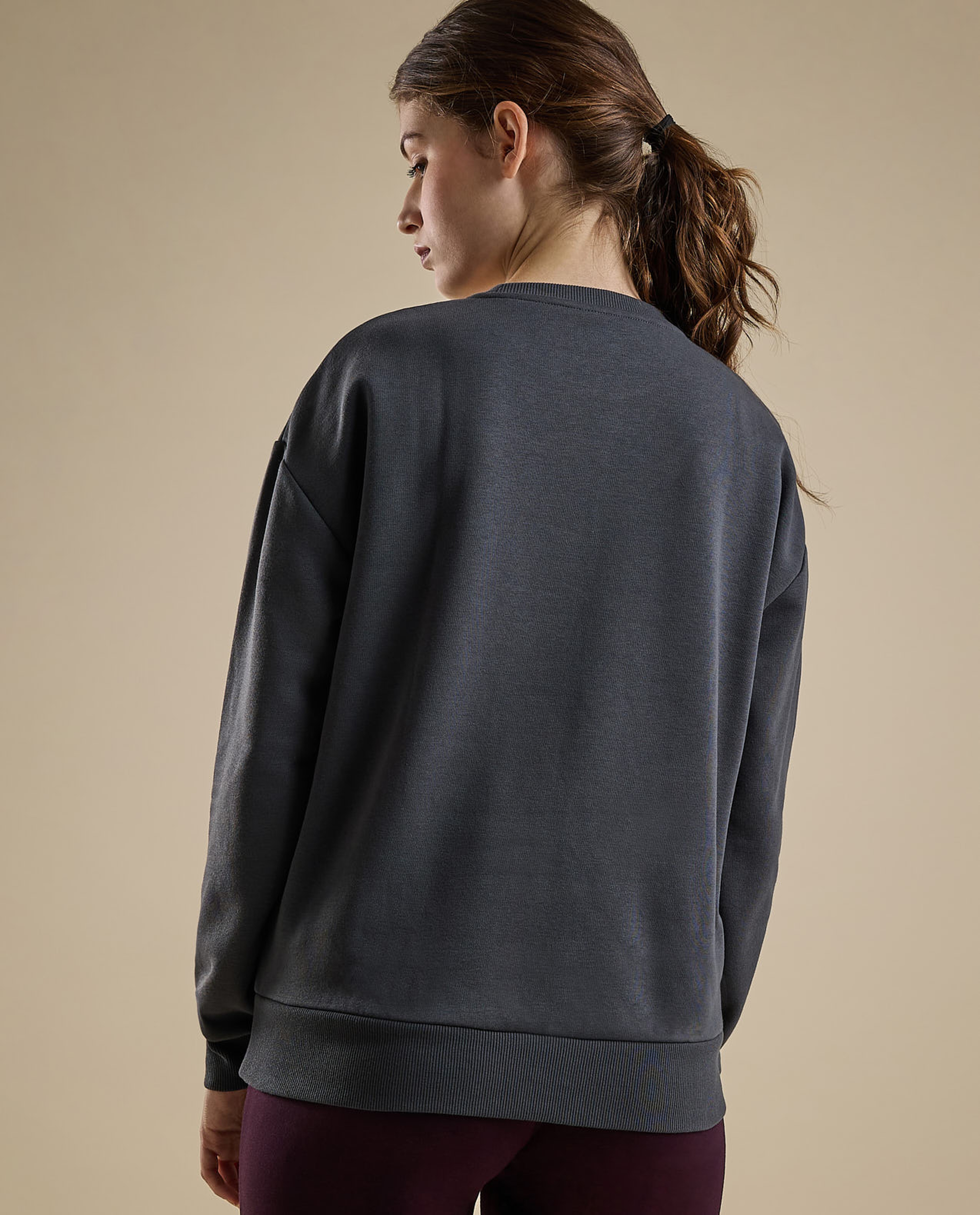 Printed Sweatshirt with Crew Neck and Long Sleeves