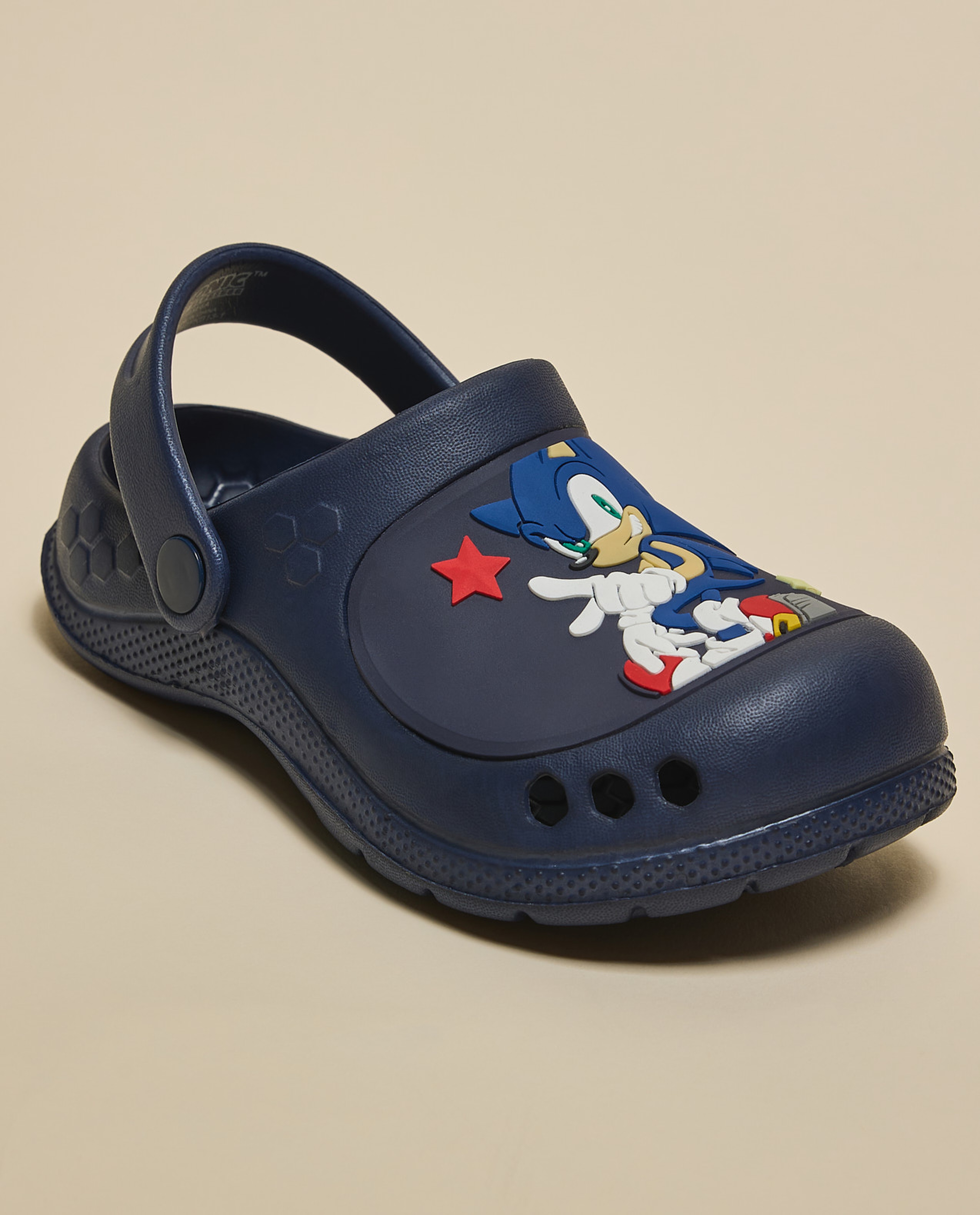 Sonic Print Slingback Clogs
