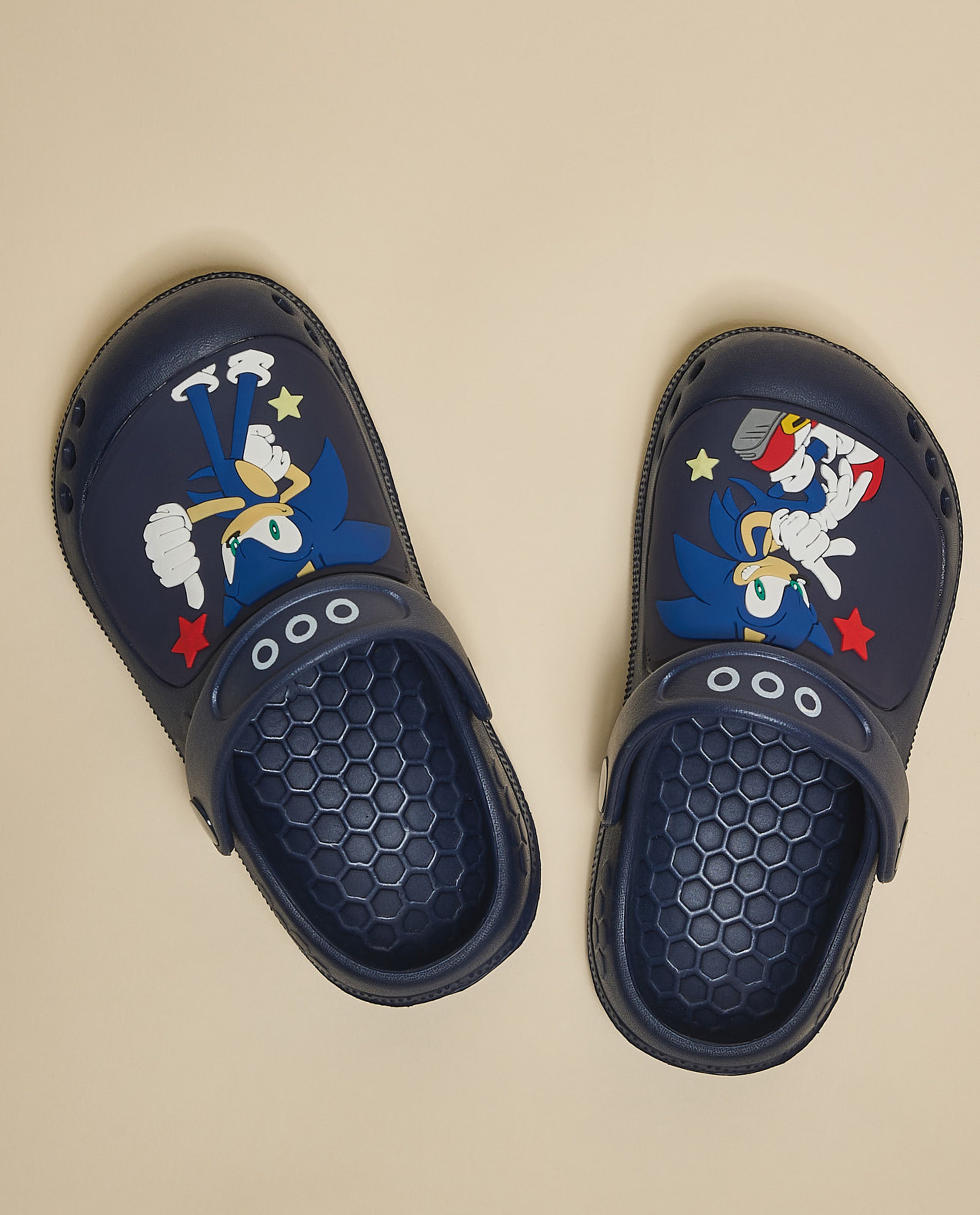 Sonic Print Slingback Clogs