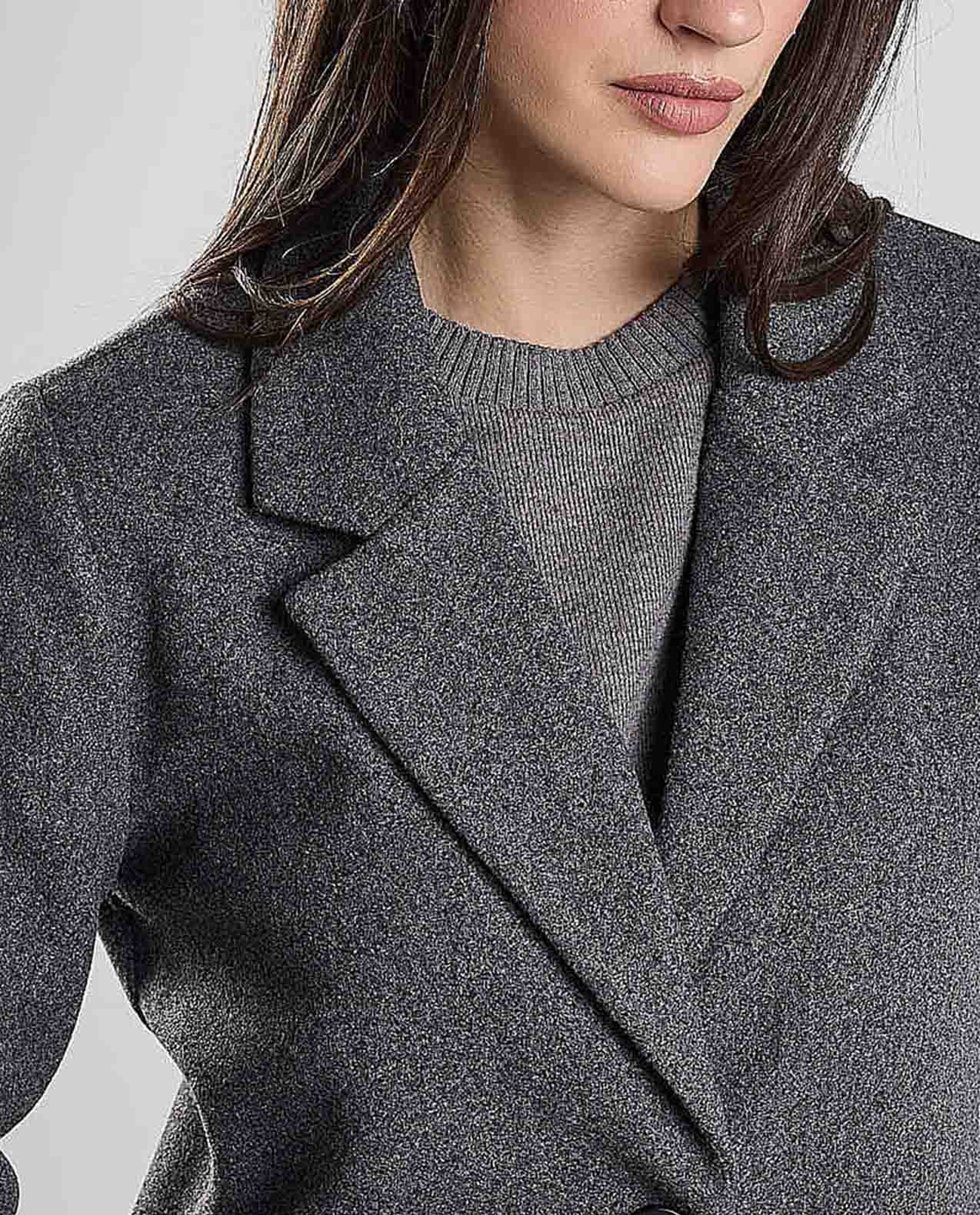 Textured Overcoat with Button Closure