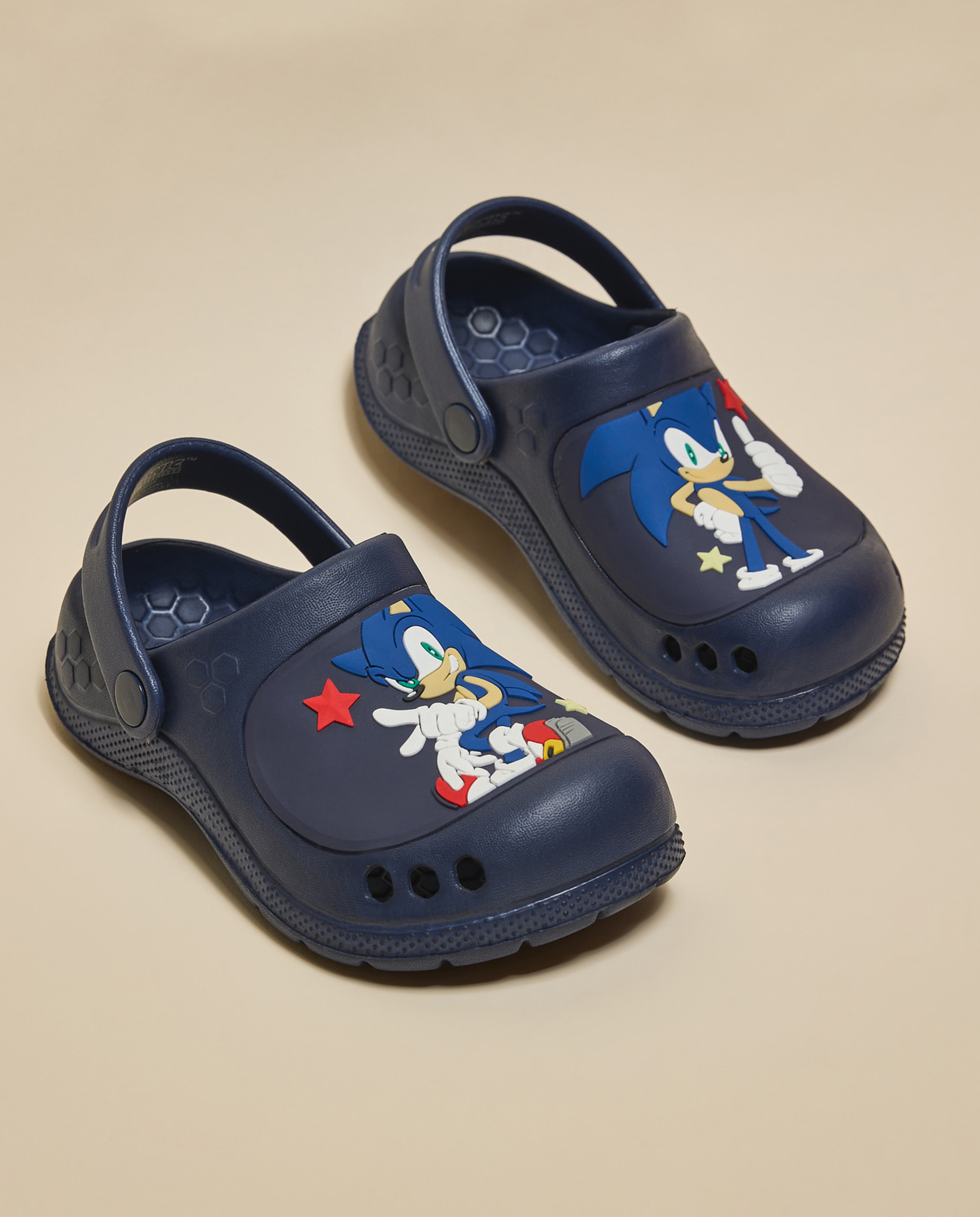 Sonic Print Slingback Clogs