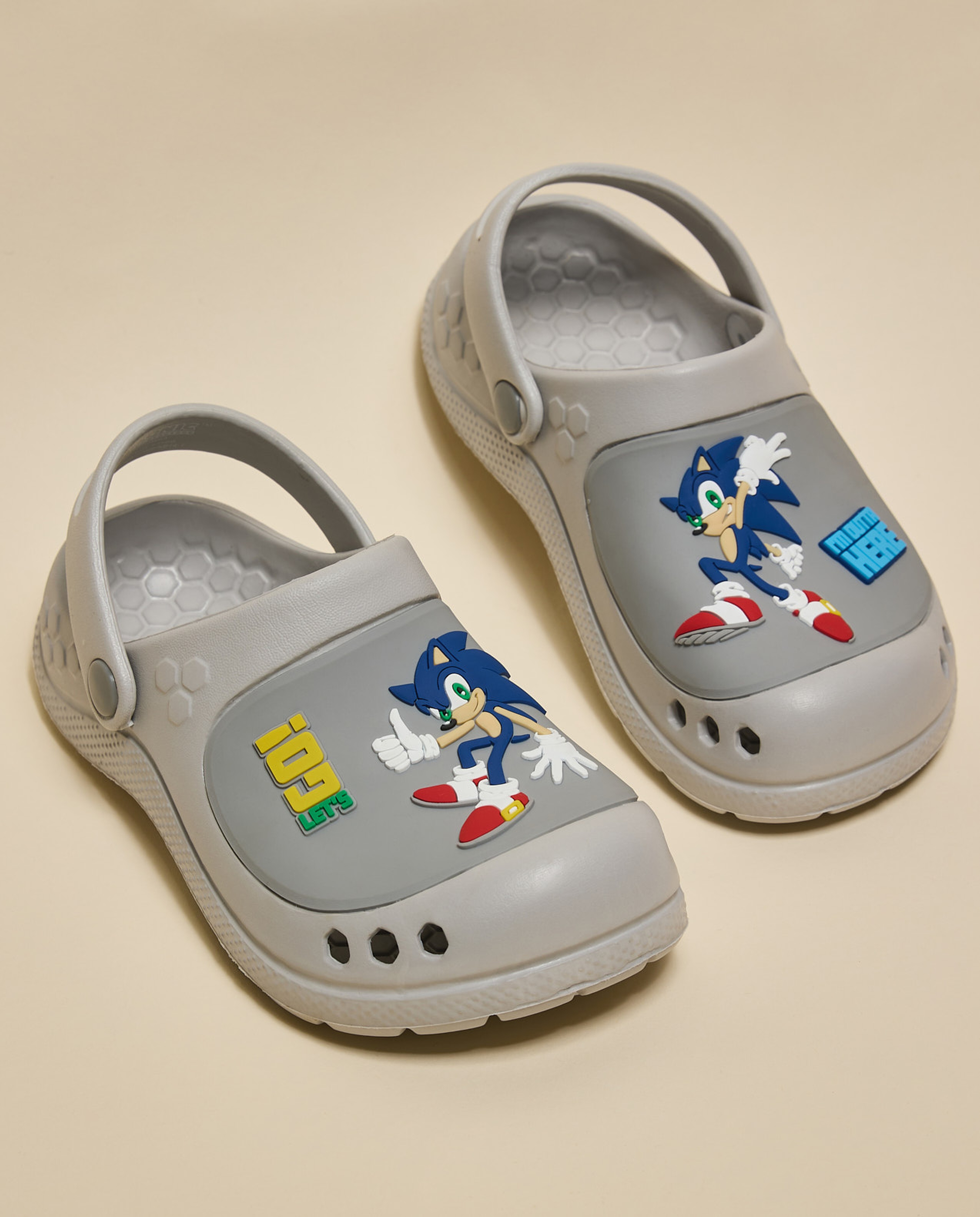 Sonic Print Slingback Clogs