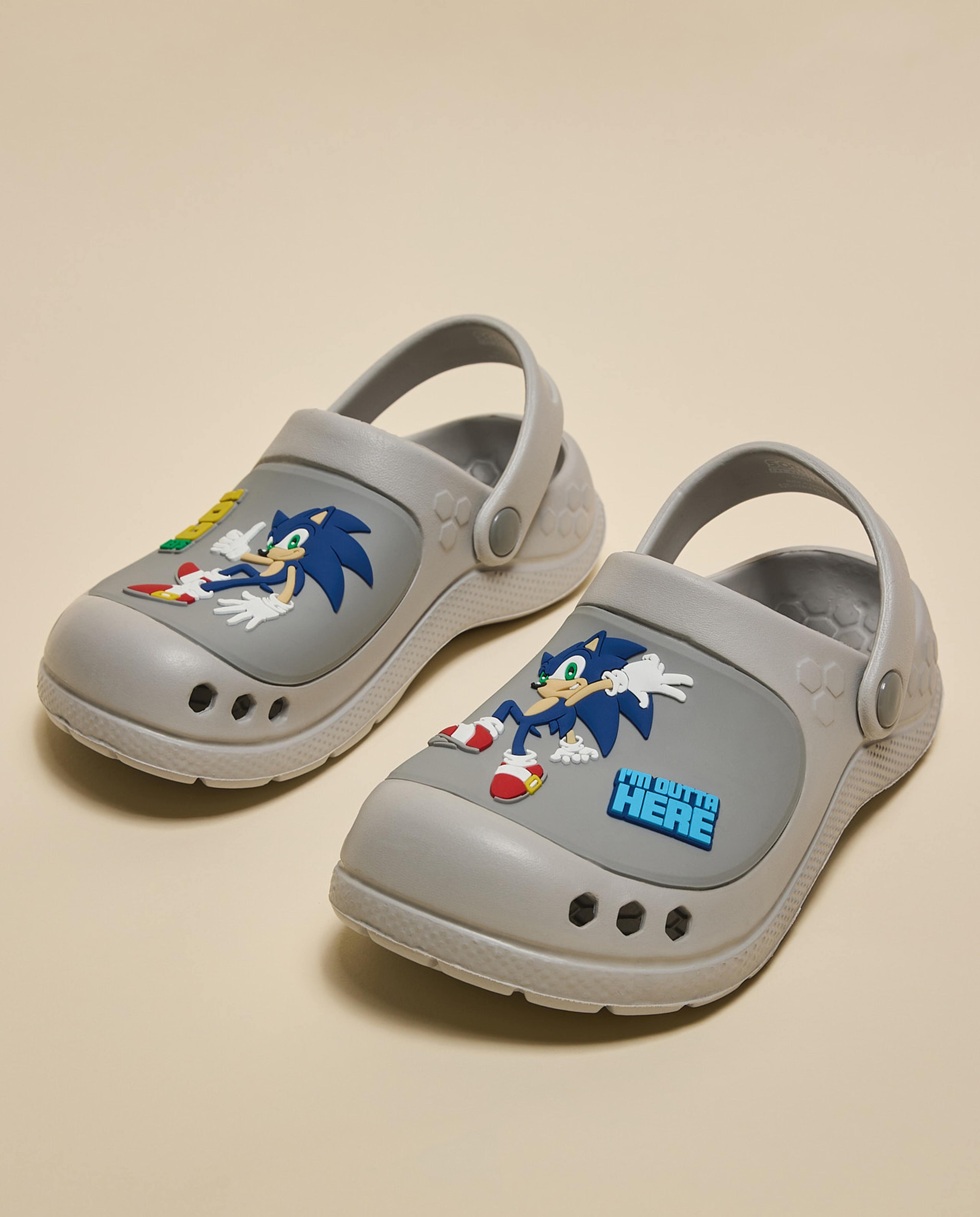 Sonic Print Slingback Clogs