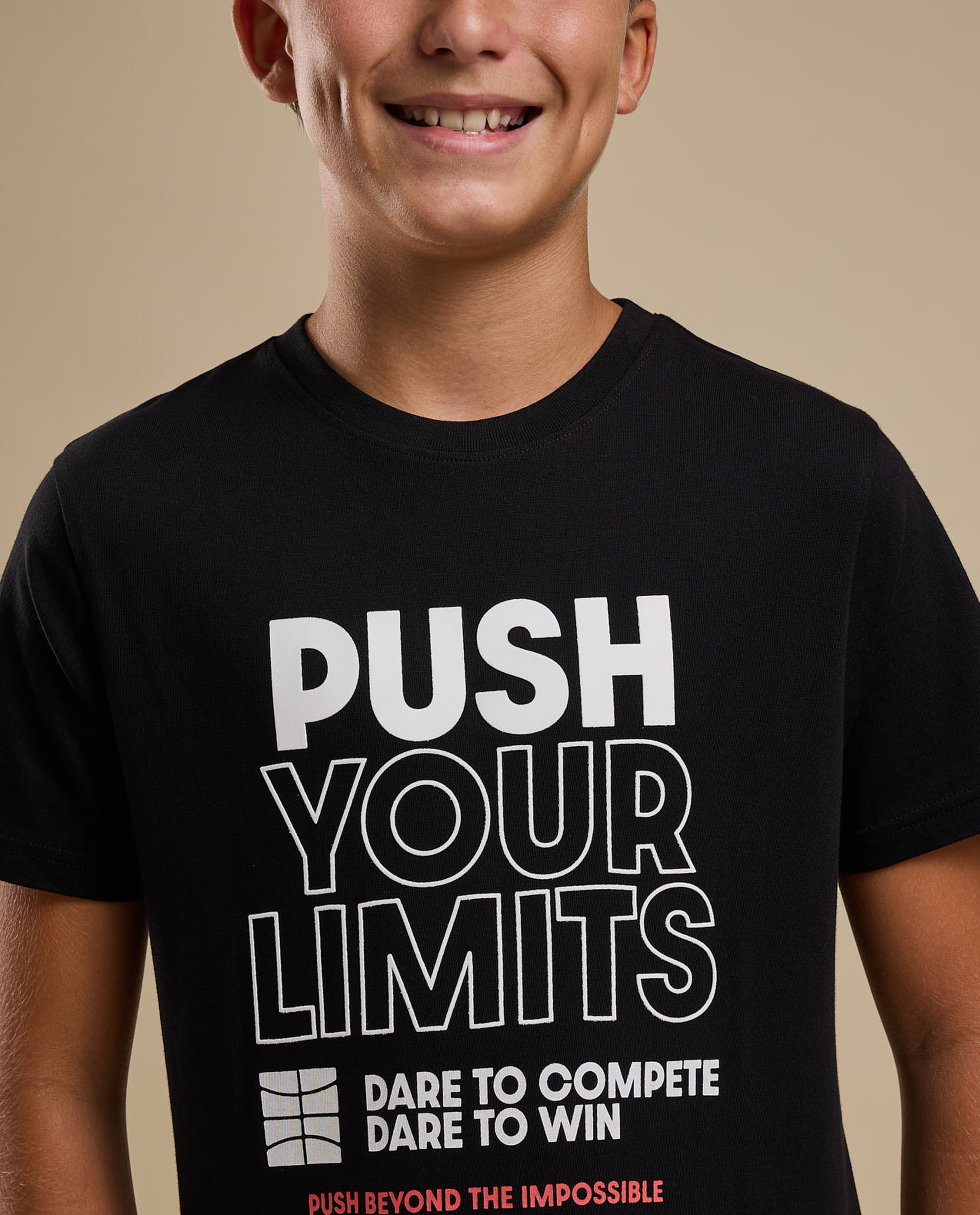 Printed T-Shirt with Crew Neck and Short Sleeves