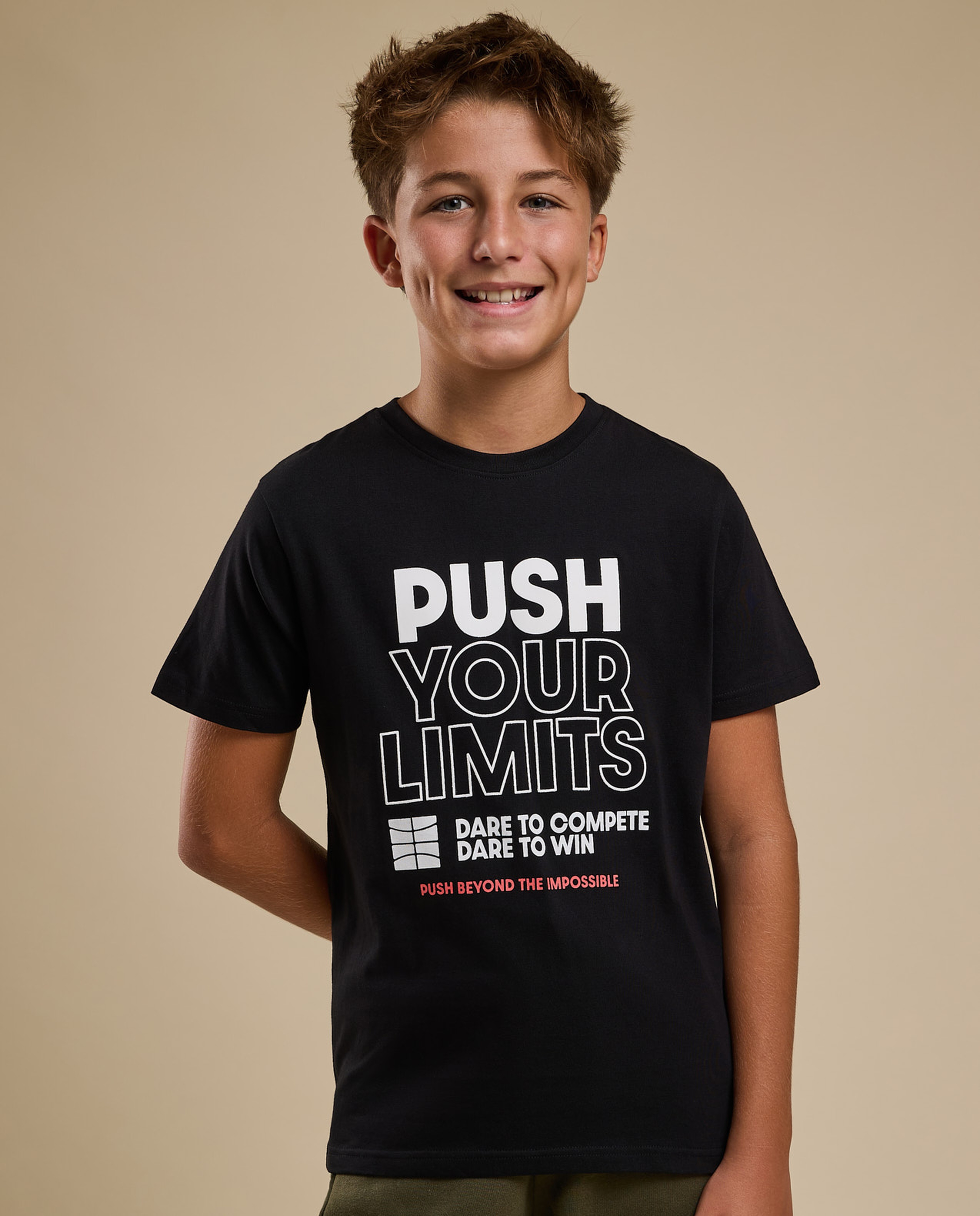 Printed T-Shirt with Crew Neck and Short Sleeves