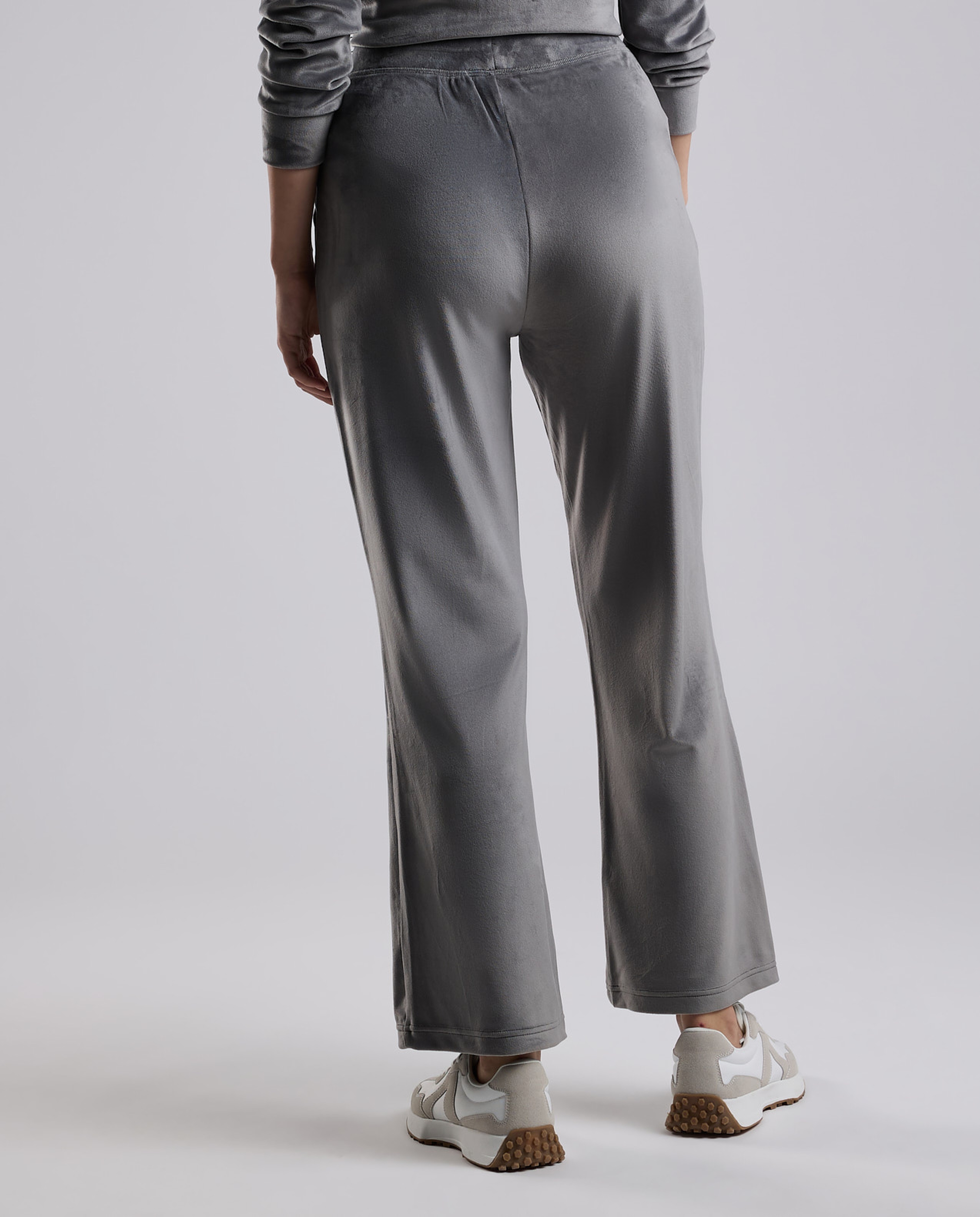Solid Wide Leg Pants with Drawstring Waist