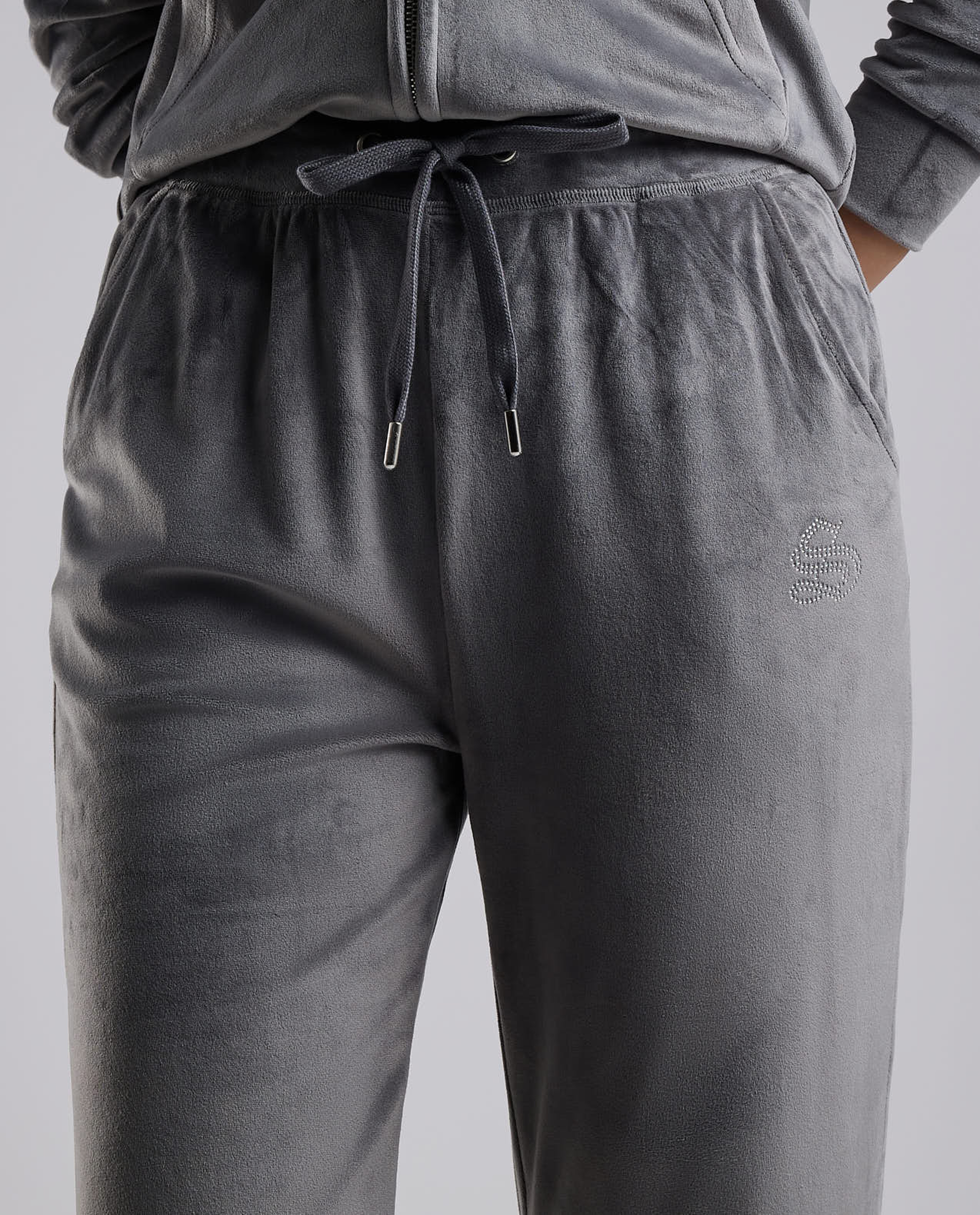 Solid Wide Leg Pants with Drawstring Waist