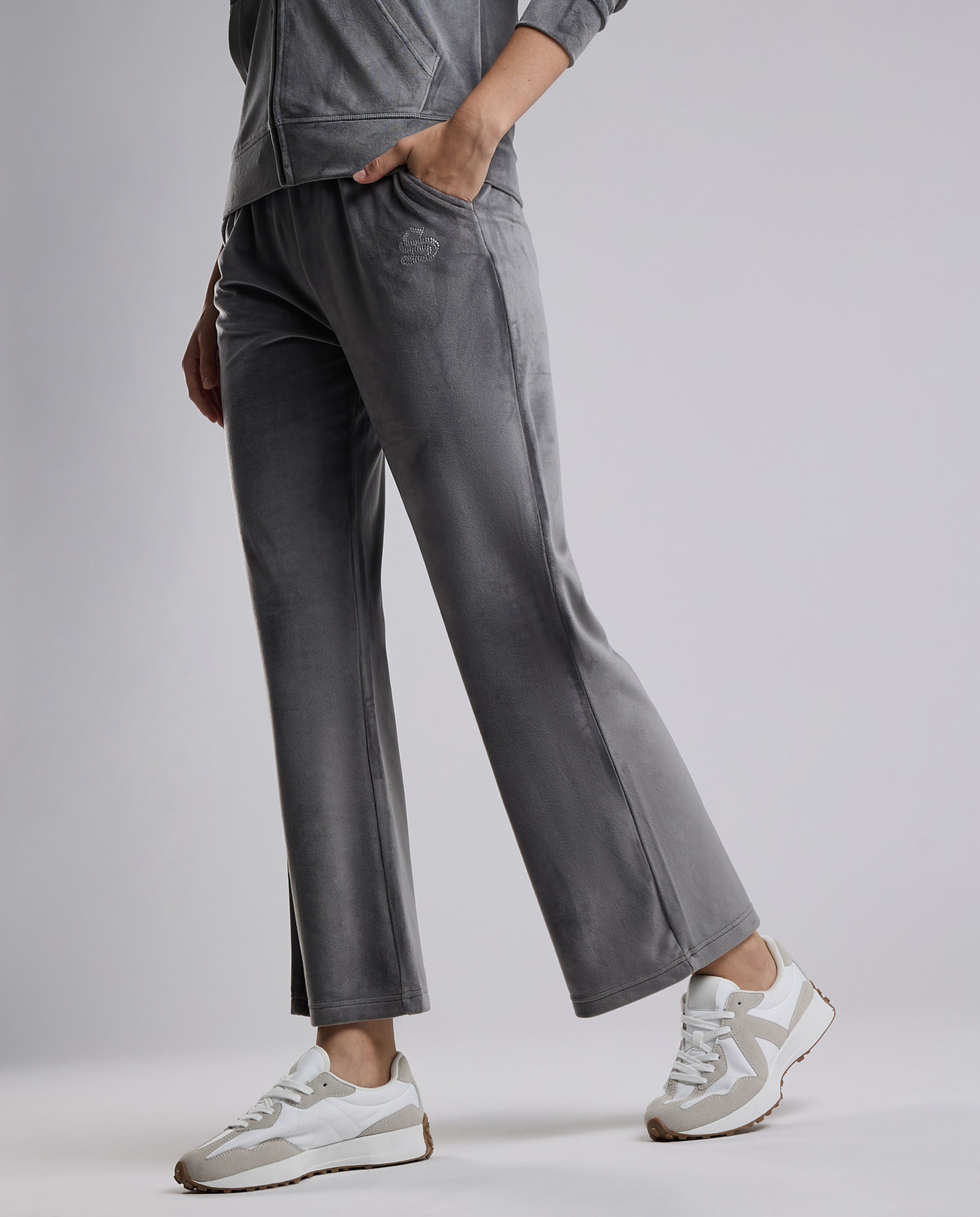 Solid Wide Leg Pants with Drawstring Waist