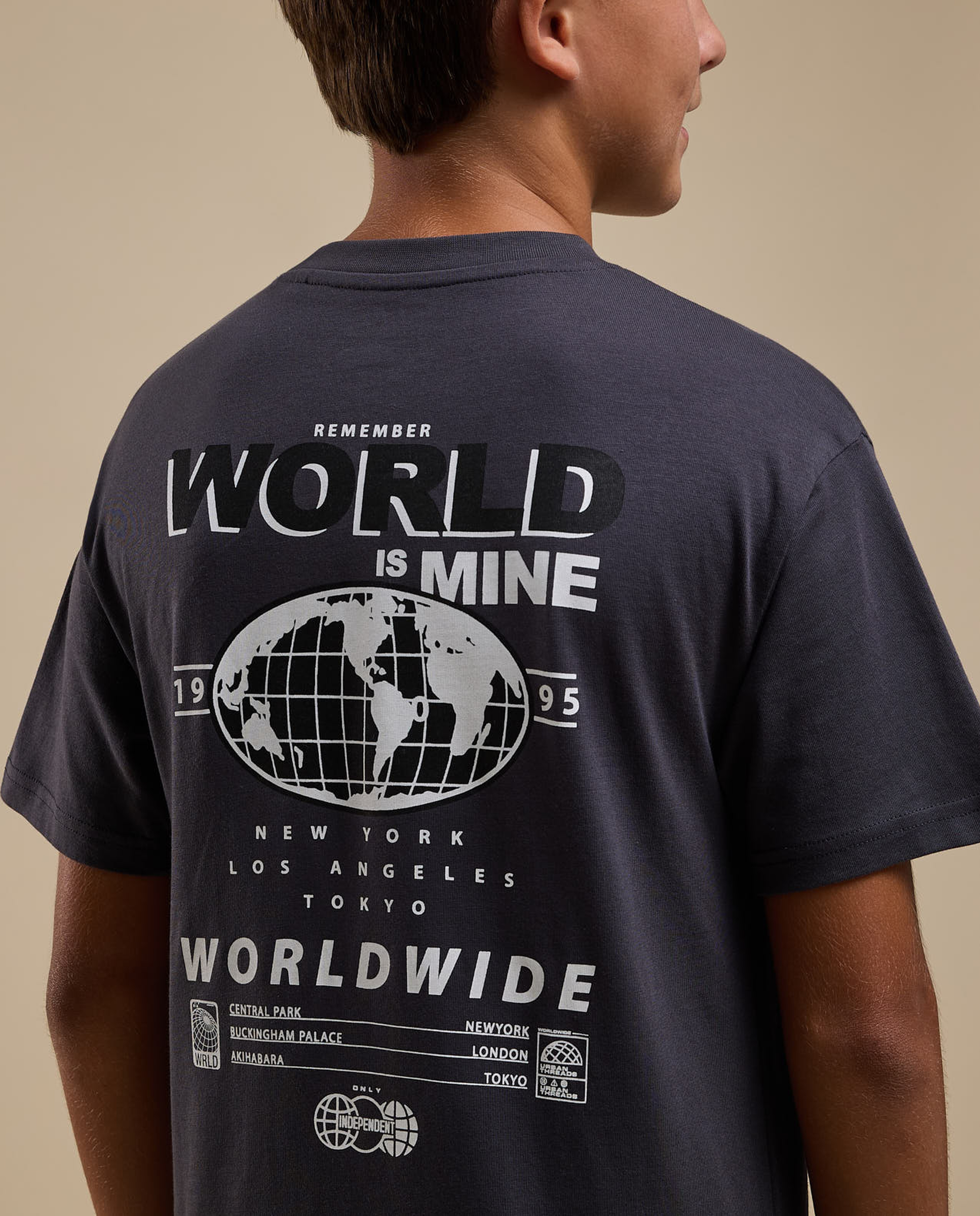 Printed T-Shirt with Crew Neck and Short Sleeves