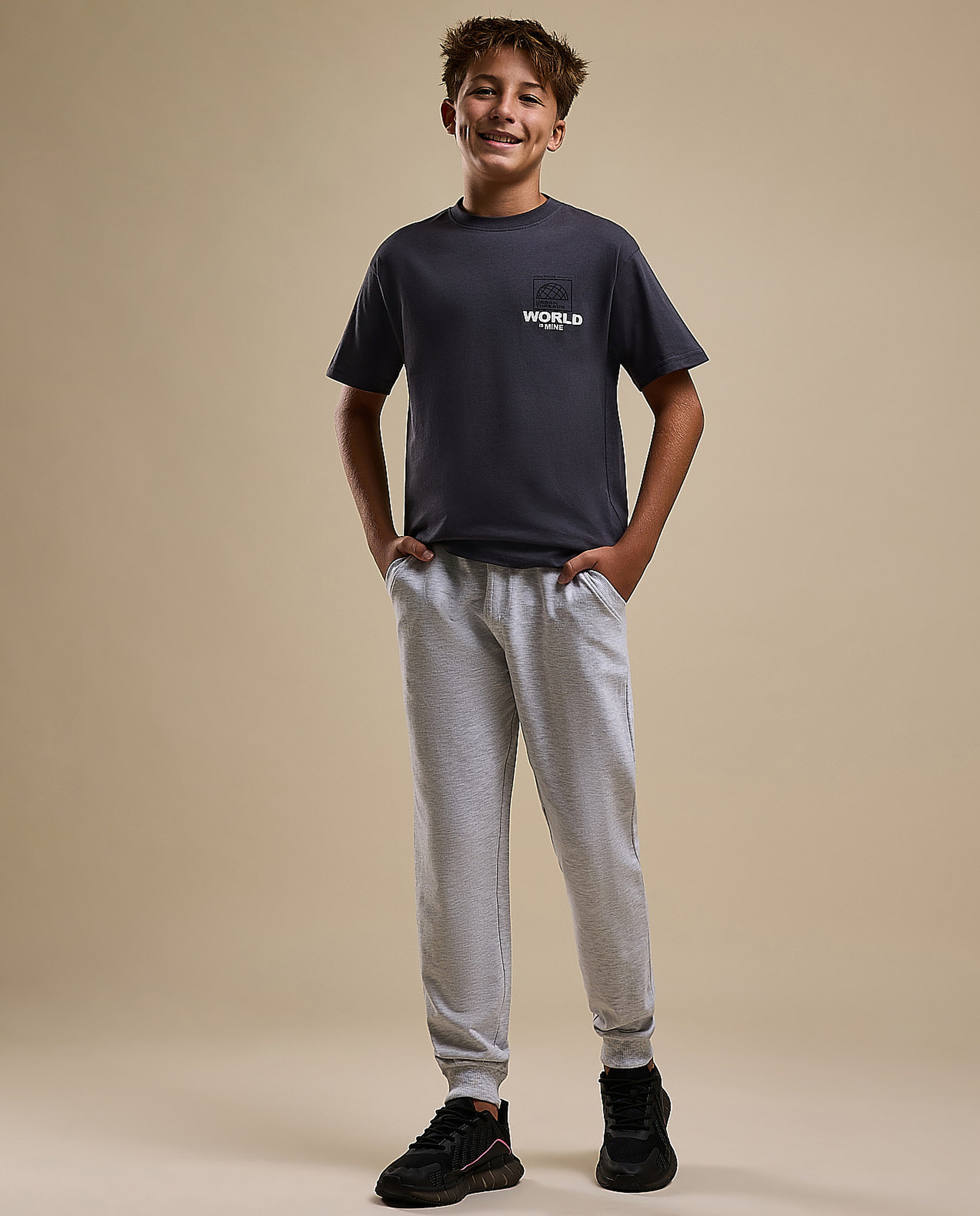 Printed T-Shirt with Crew Neck and Short Sleeves