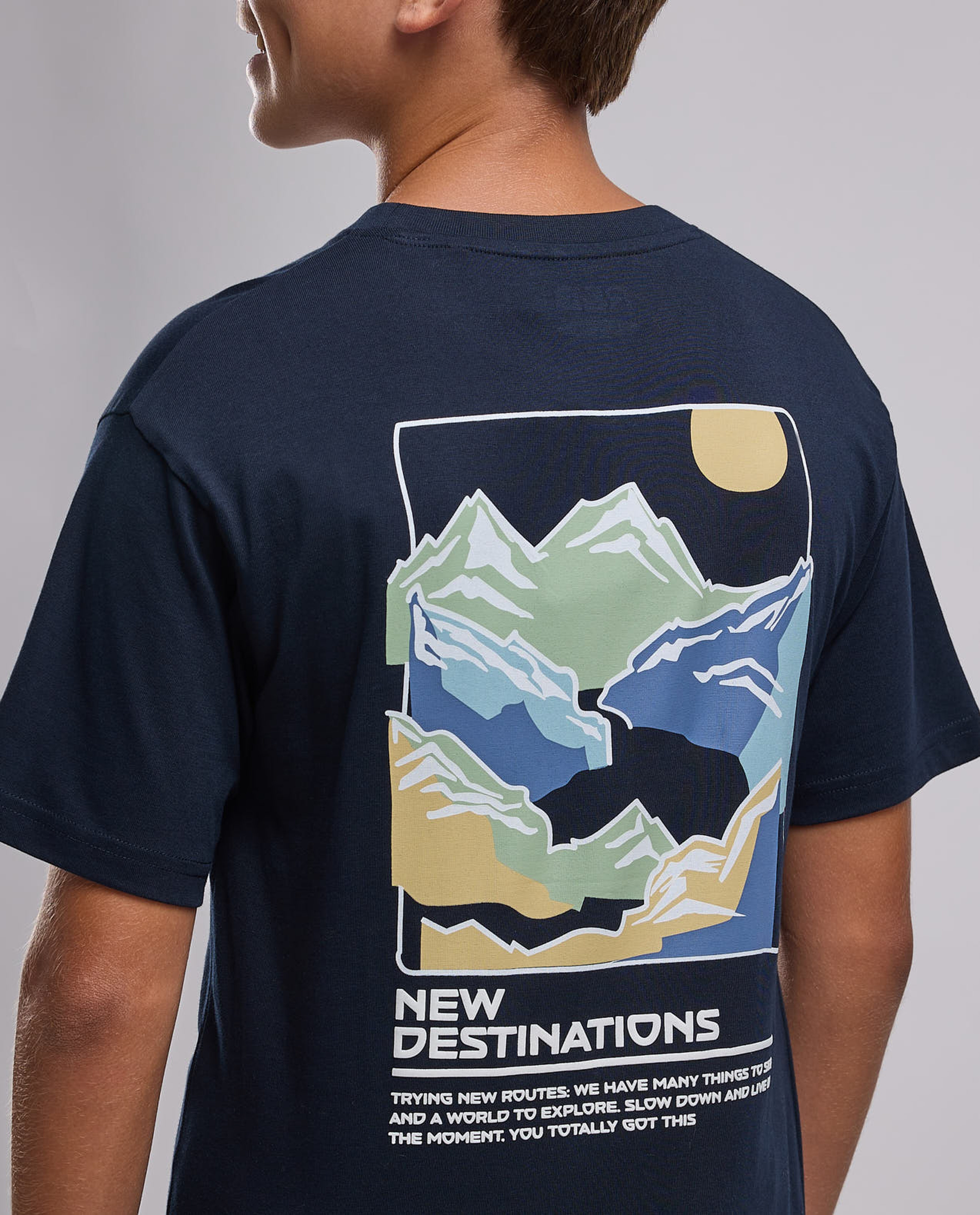 Printed T-Shirt with Crew Neck and Short Sleeves