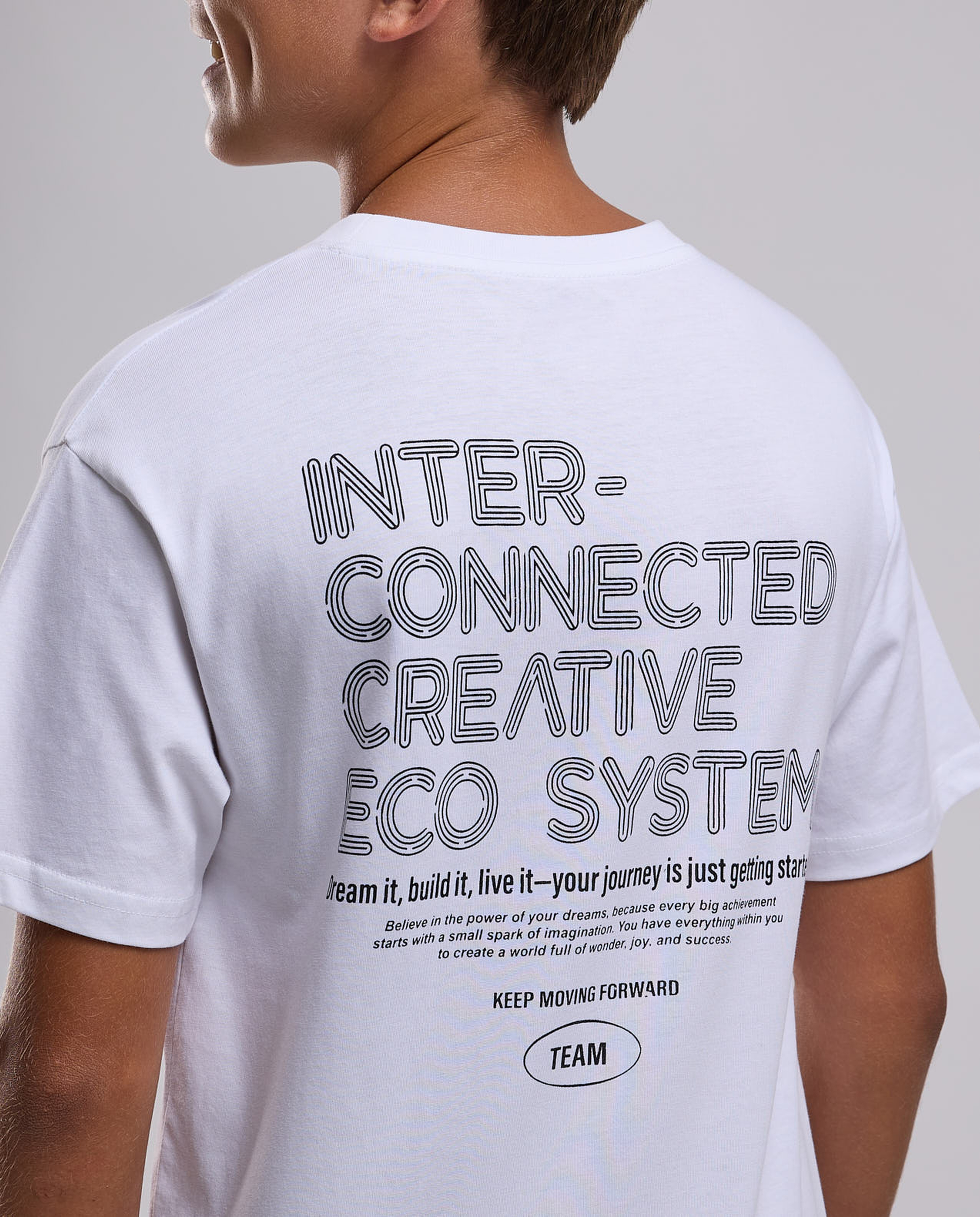 Printed T-Shirt with Crew Neck and Short Sleeves