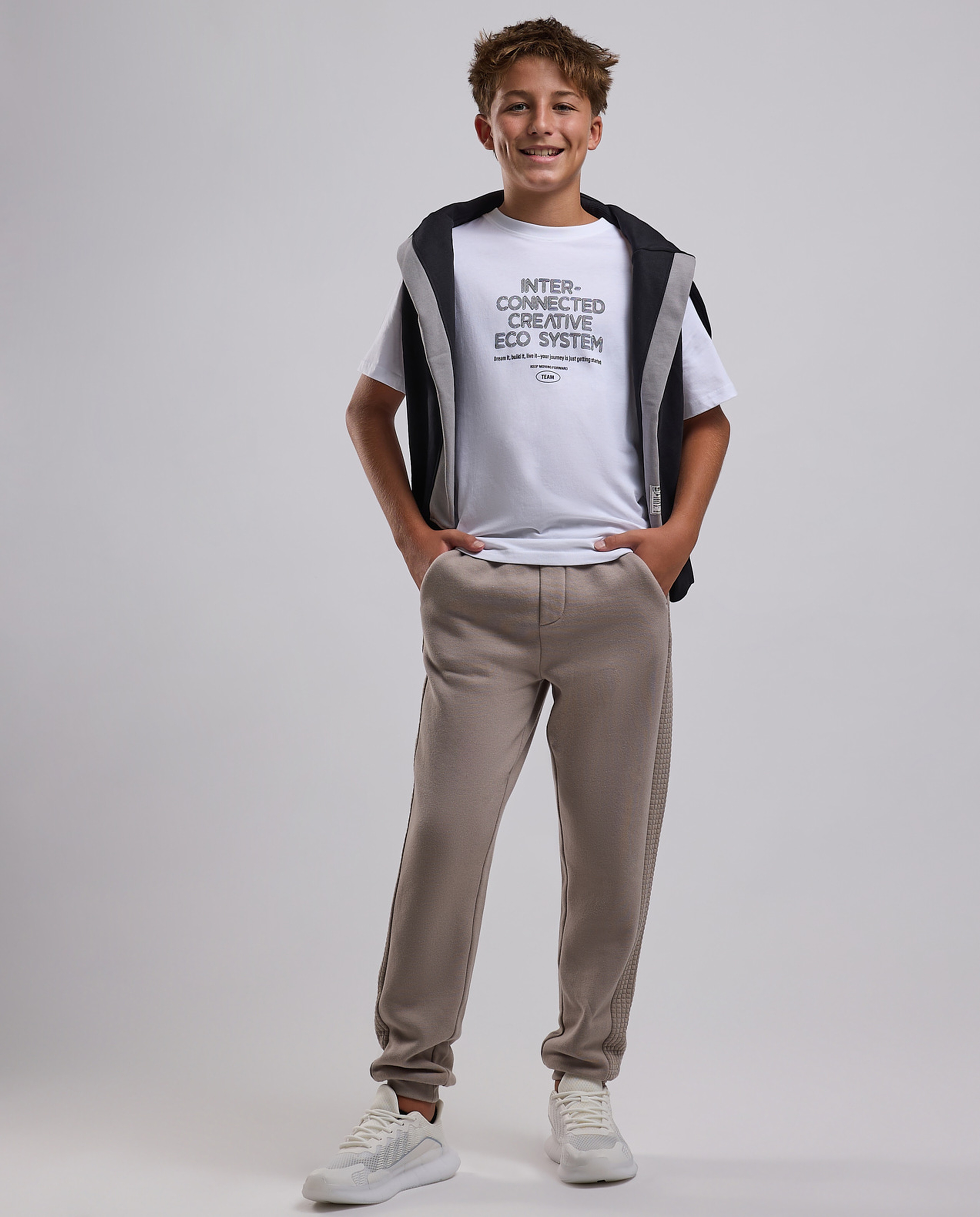 Printed T-Shirt with Crew Neck and Short Sleeves