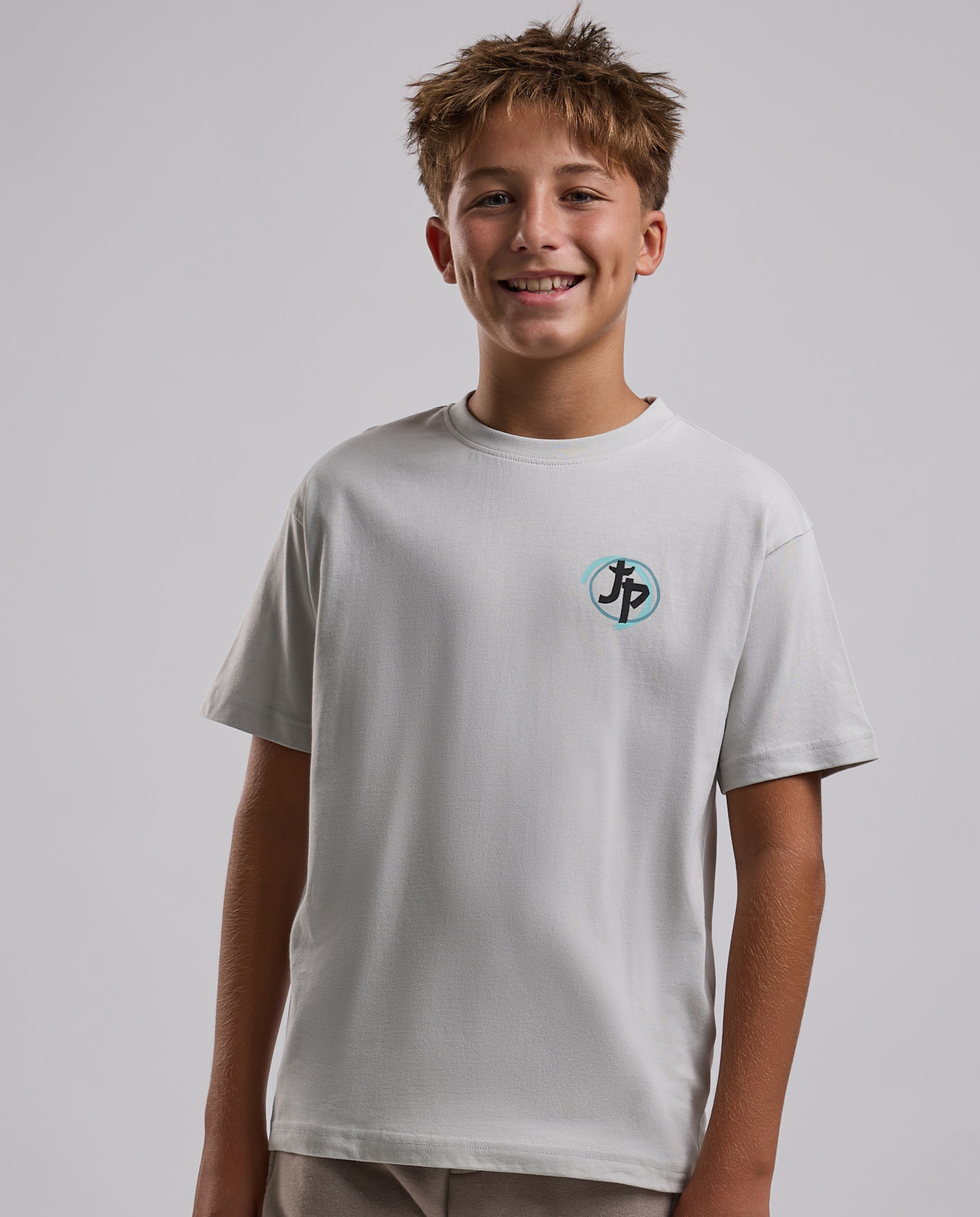 Printed T-Shirt with Crew Neck and Short Sleeves