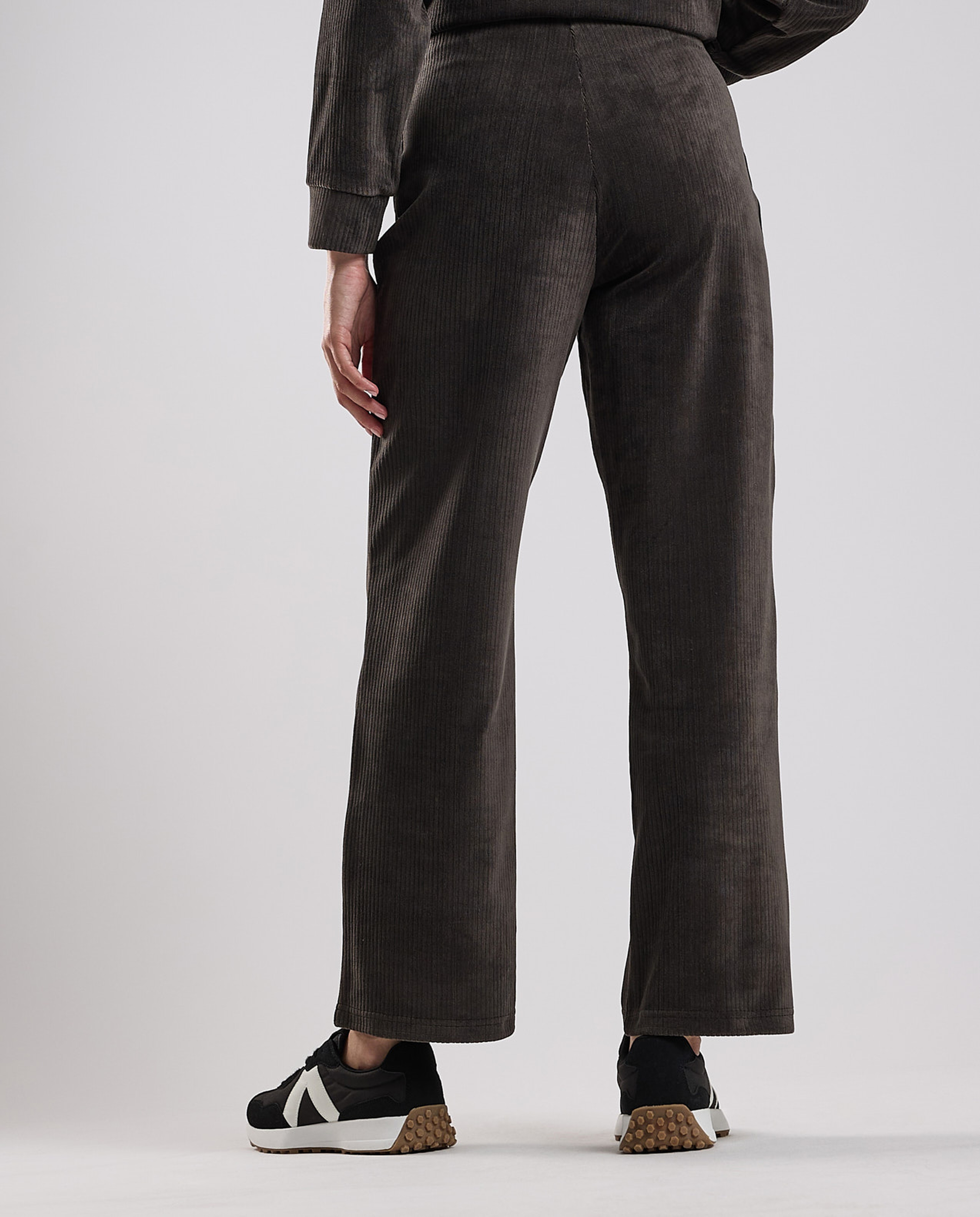 Solid Wide Leg Pants with Drawstring Waist