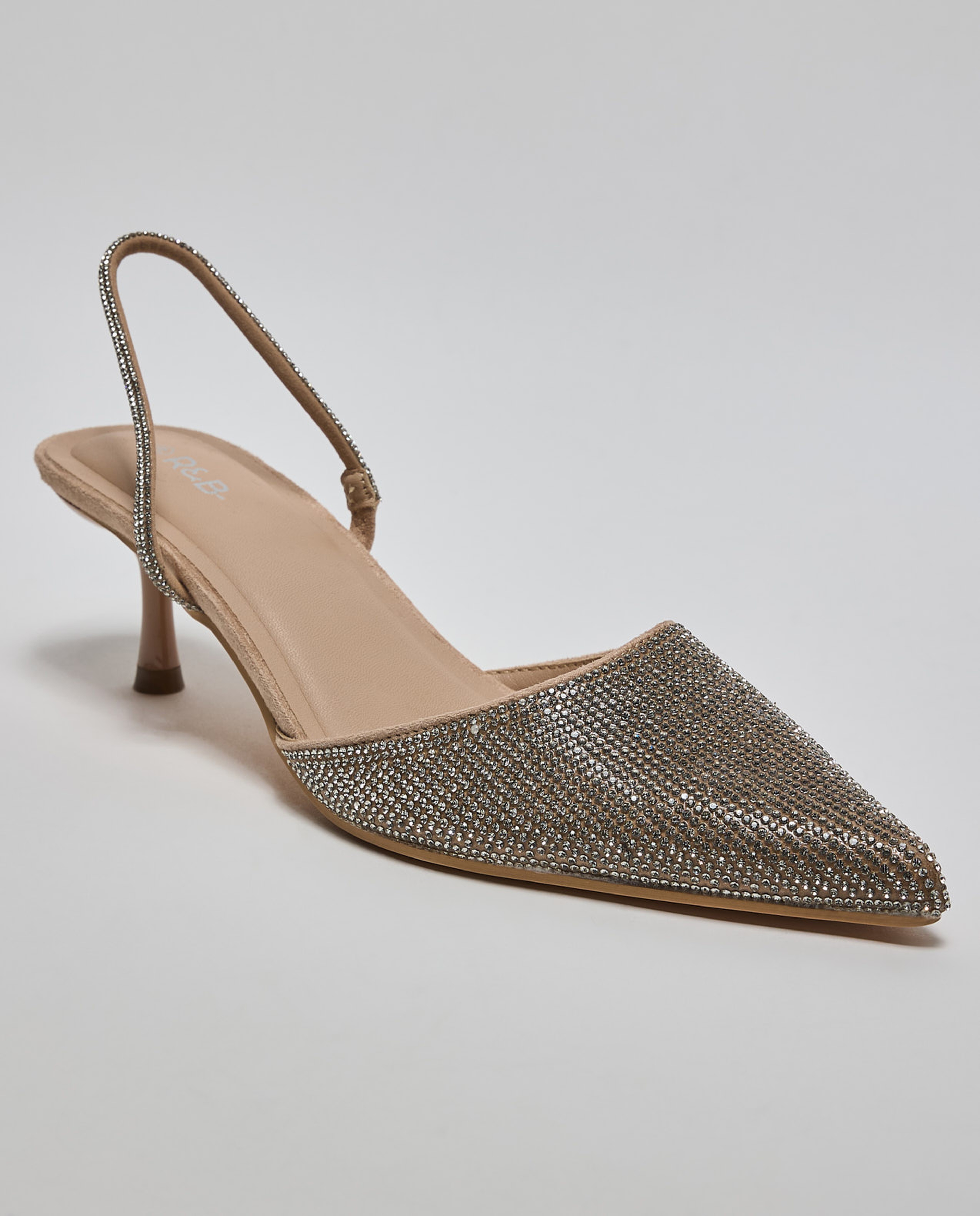Embellished Slingback Pumps