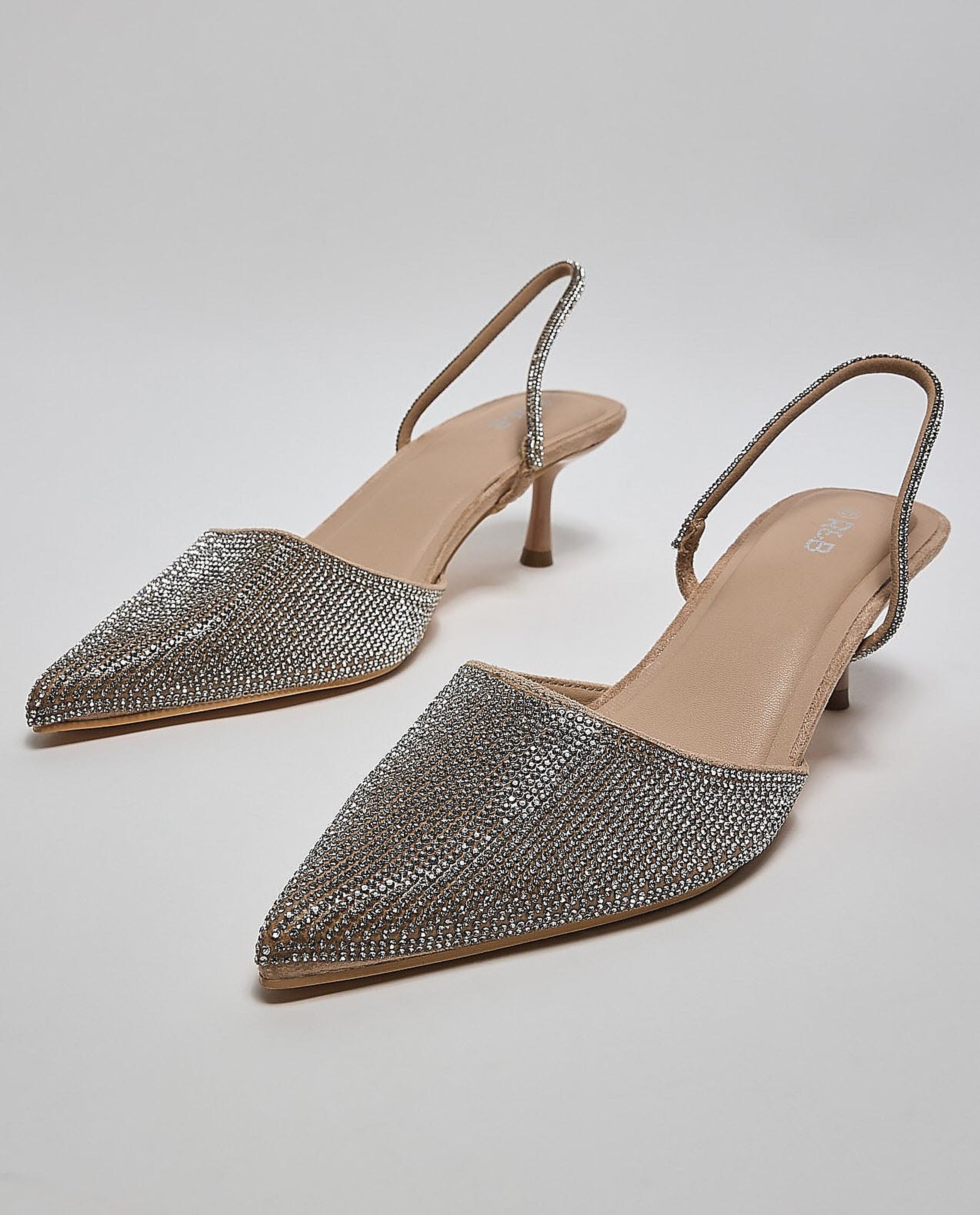 Embellished Slingback Pumps