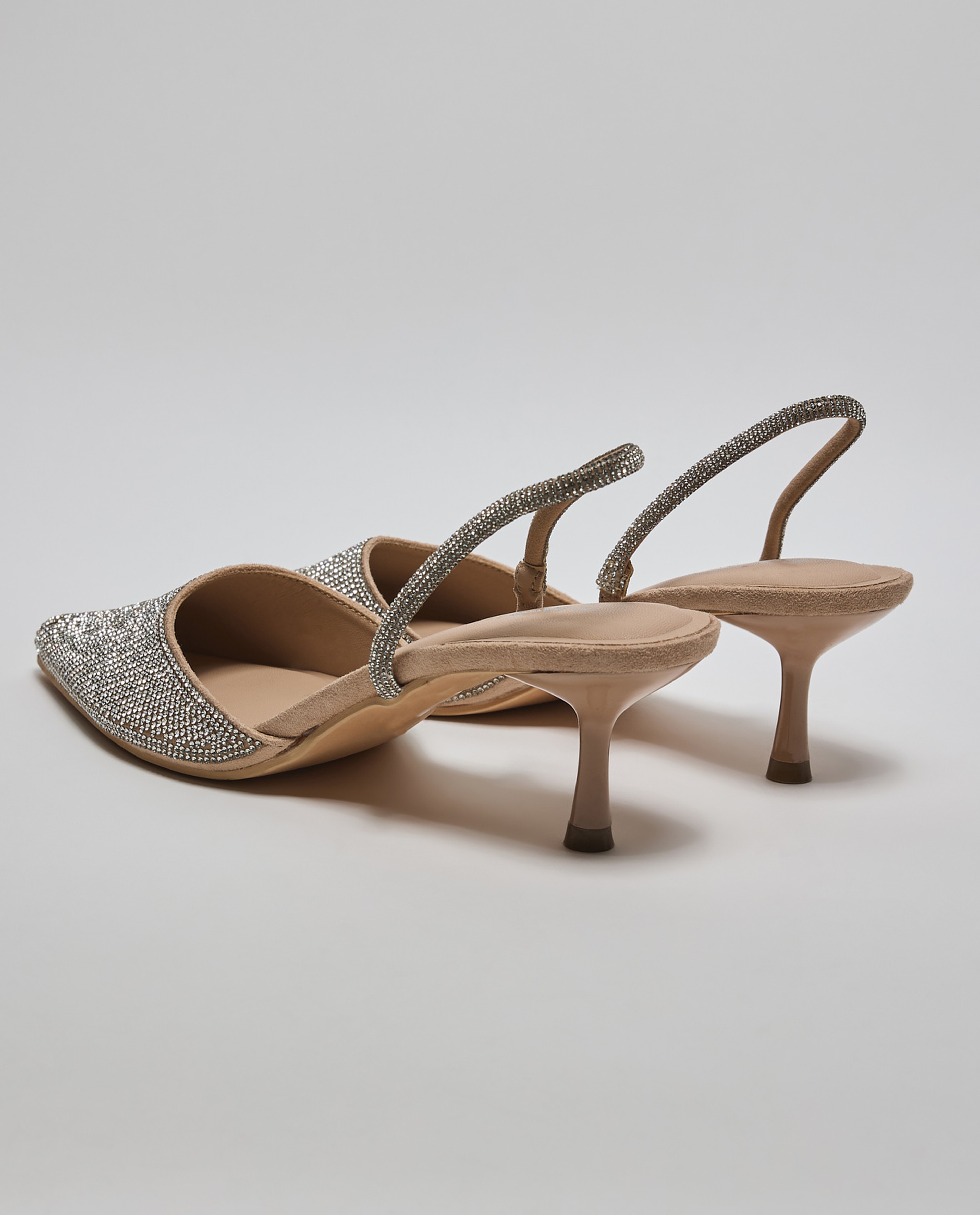 Embellished Slingback Pumps