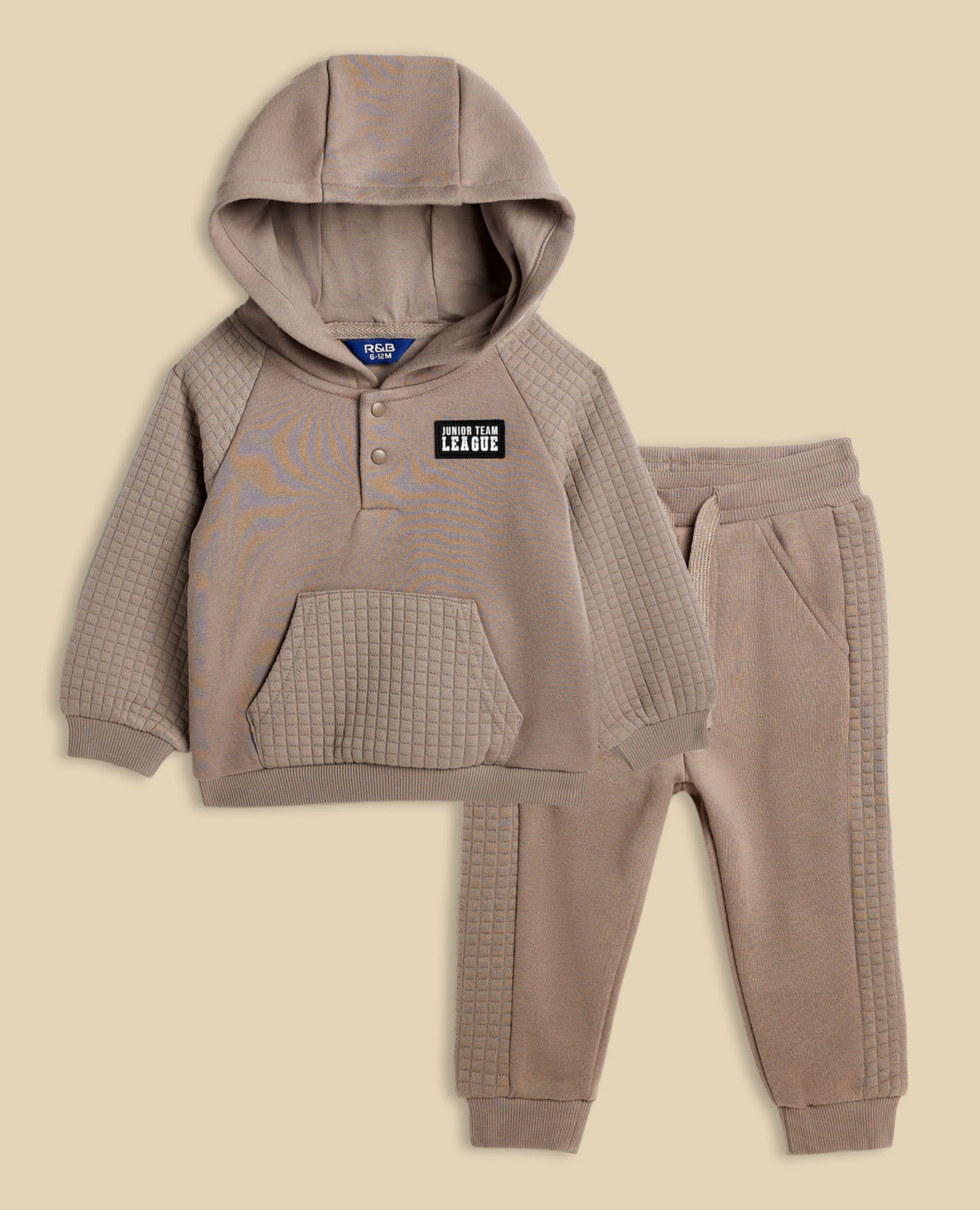 Badge Detail Hooded Clothing Set